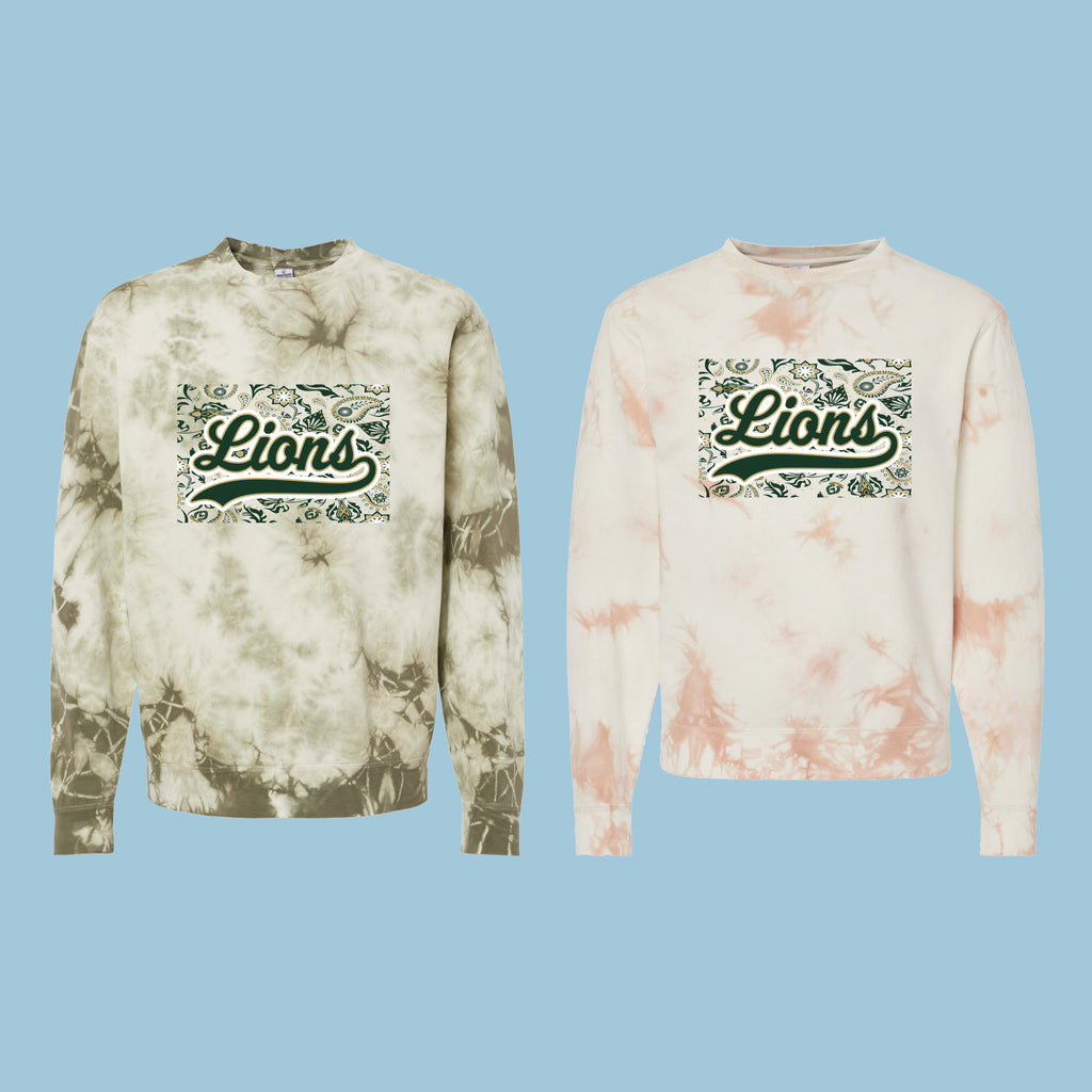 Unisex Midweight Tie-Dyed Crewneck Sweatshirt LJHS YB