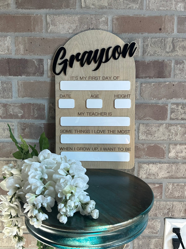 Back to School - Wood and Acrylic Sign