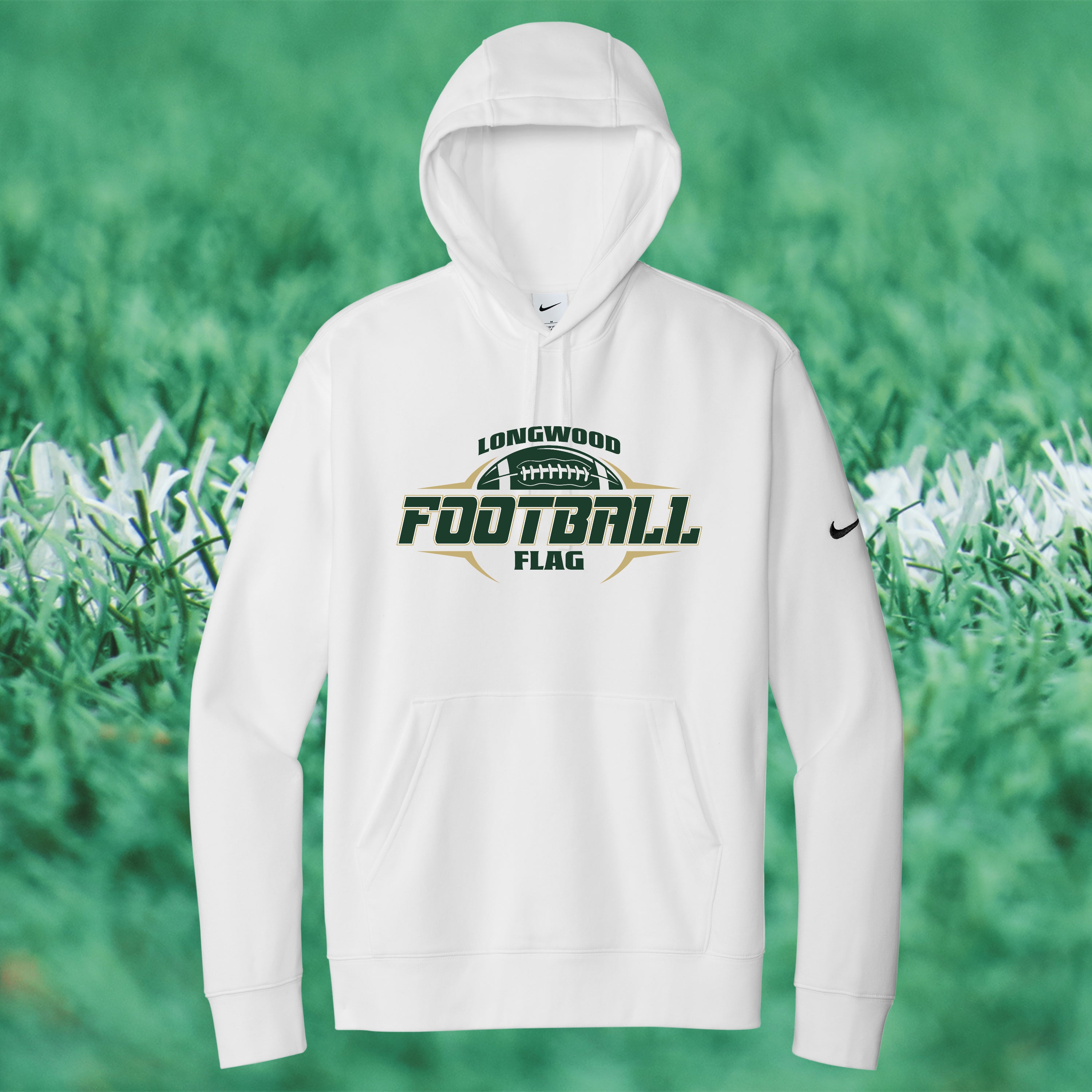 Nike Club Fleece Sleeve Swoosh Pullover Hoodie - FLAG FOOTBALL