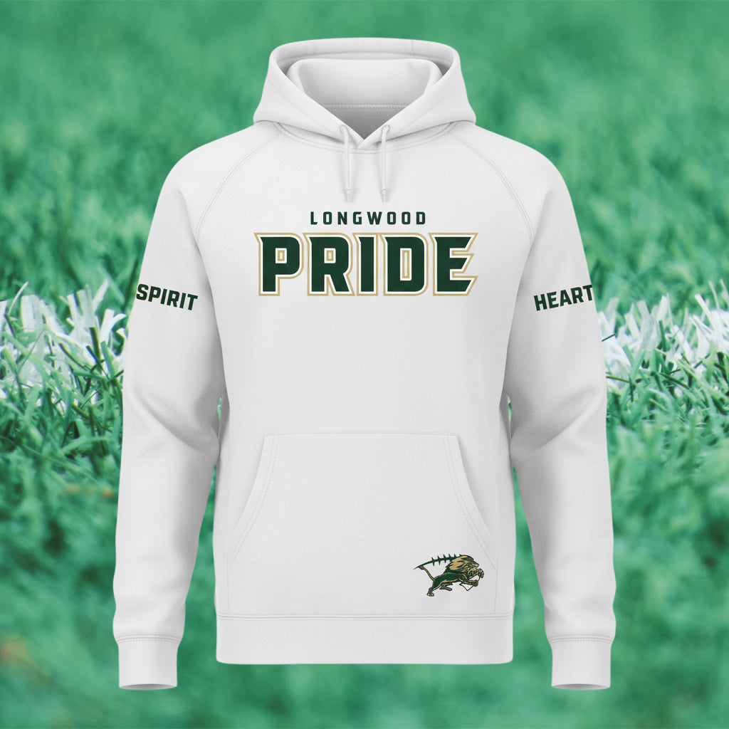 60/40 PRIDE SPIRIT HEART Fleece Hoodie - FLAG FOOTBALL