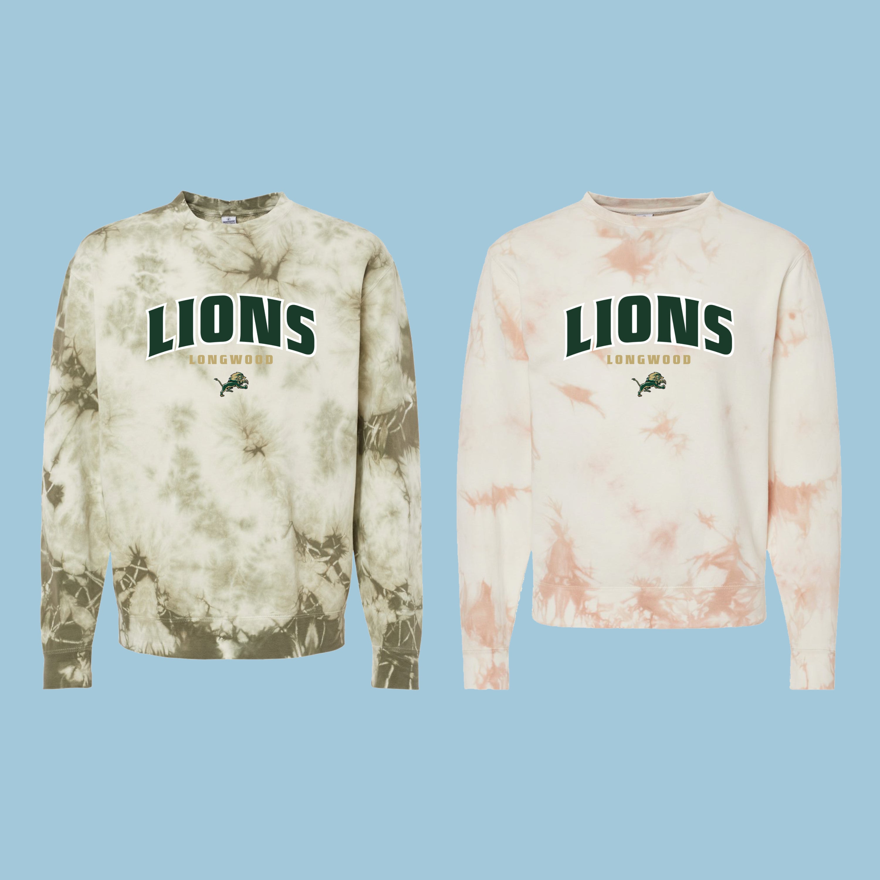 Unisex Midweight Tie-Dyed Crewneck Sweatshirt LJHS YB