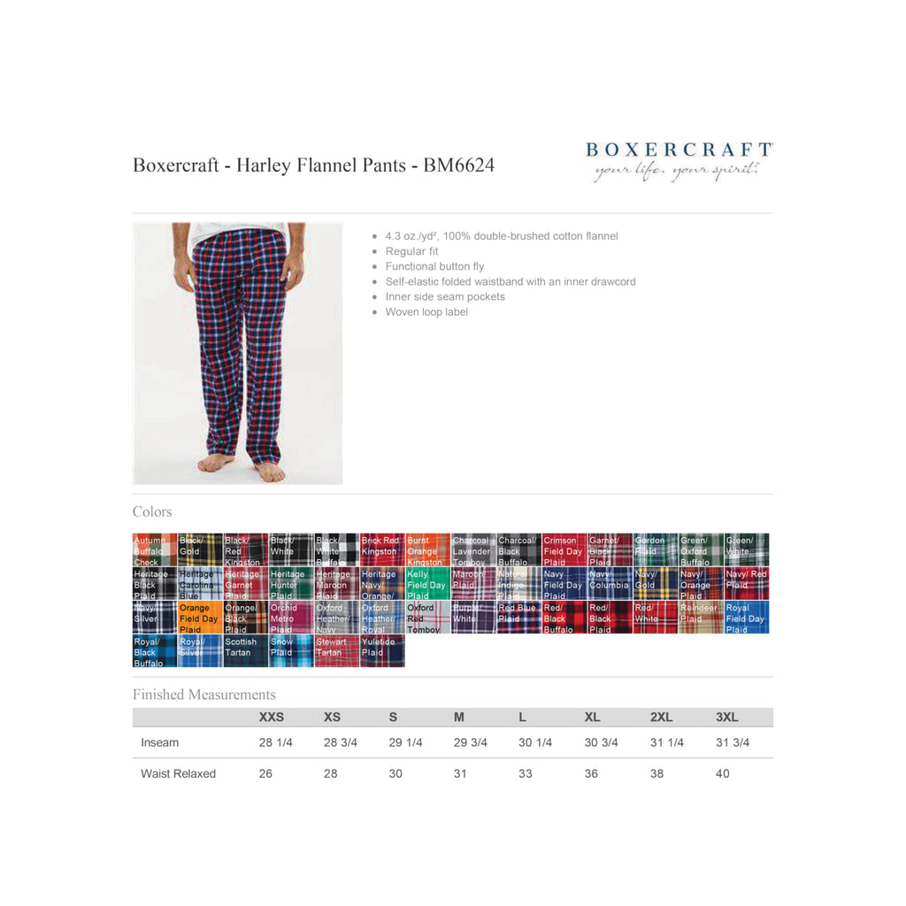 Flannel Pants (youth, women, men)