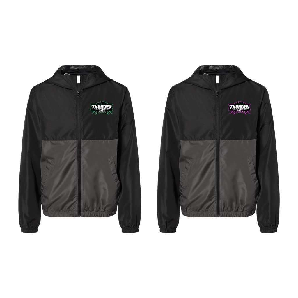 Youth Lightweight Windbreaker Full-Zip Jacket - Water Resistant