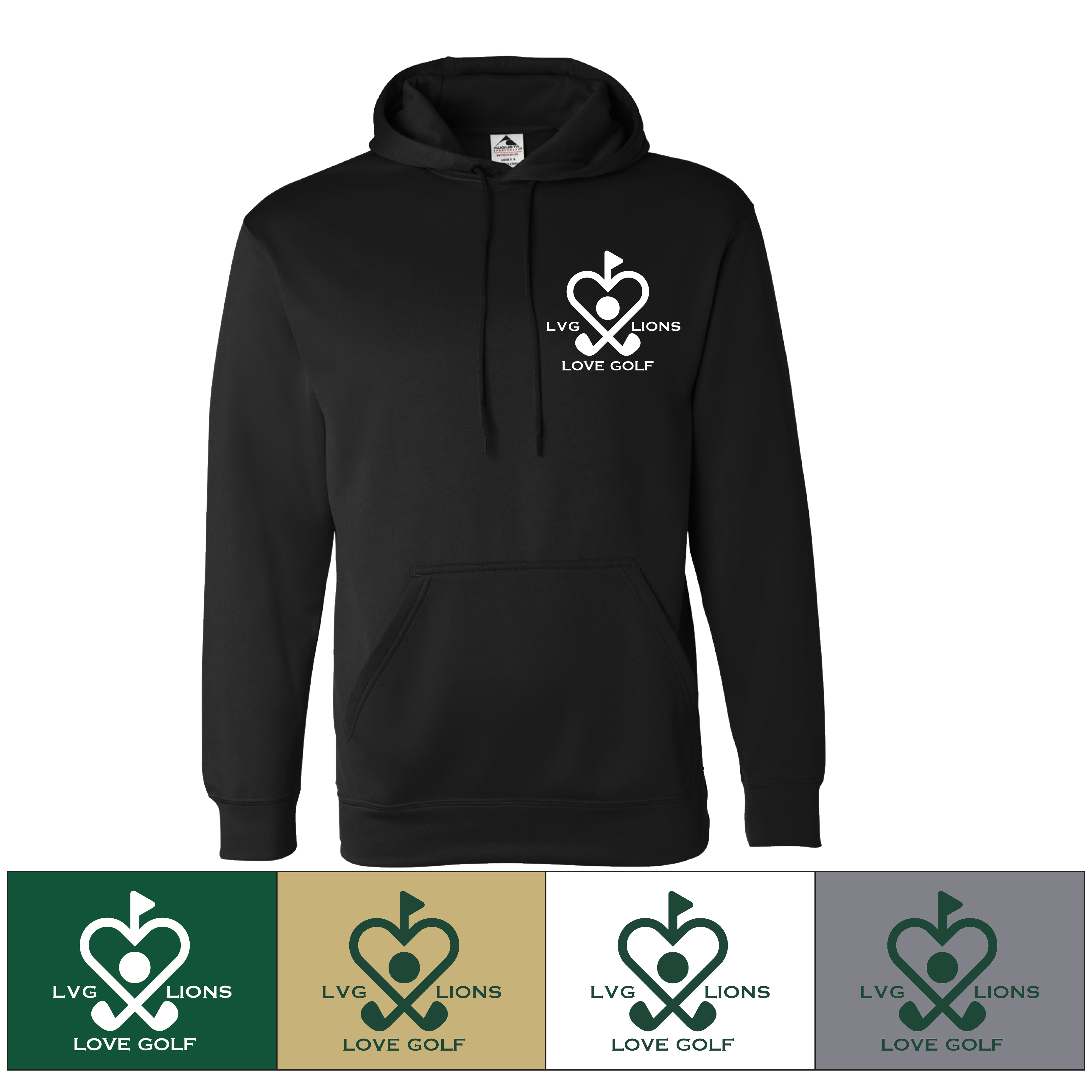Love Golf - Augusta Sportswear - 60/40 Fleece Hoodie  Adult & Youth