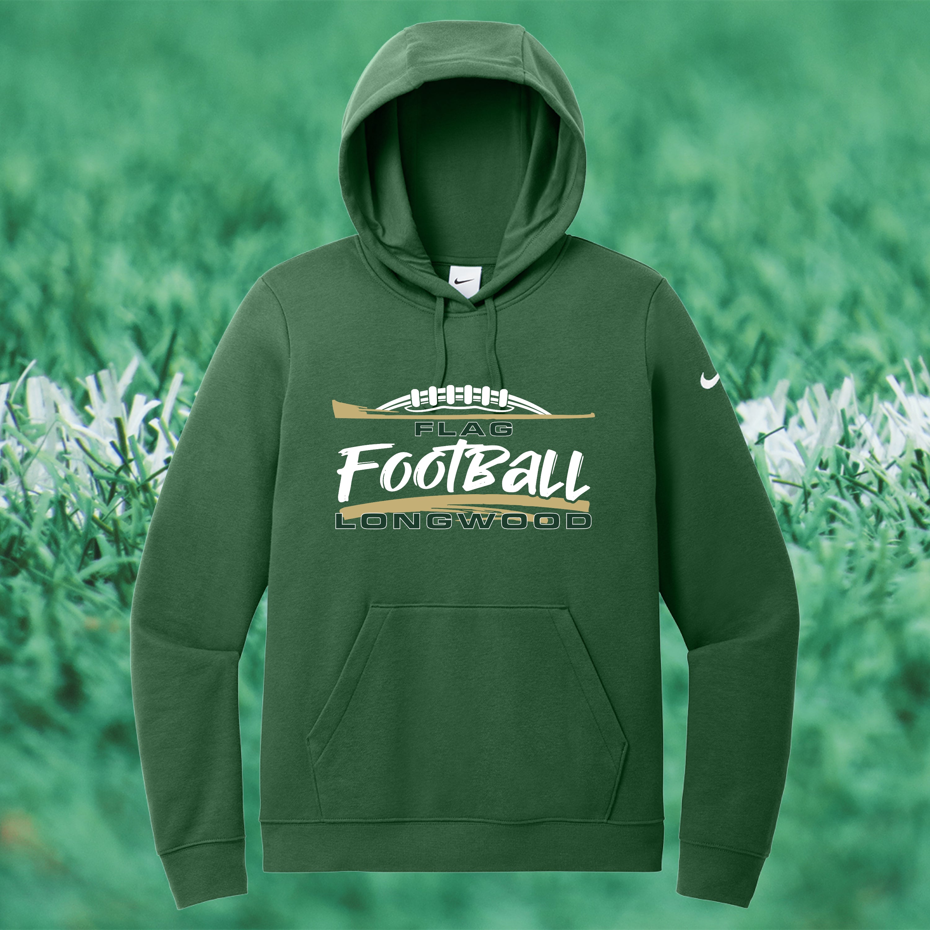 Nike Club Fleece Sleeve Swoosh Pullover Hoodie - FLAG FOOTBALL