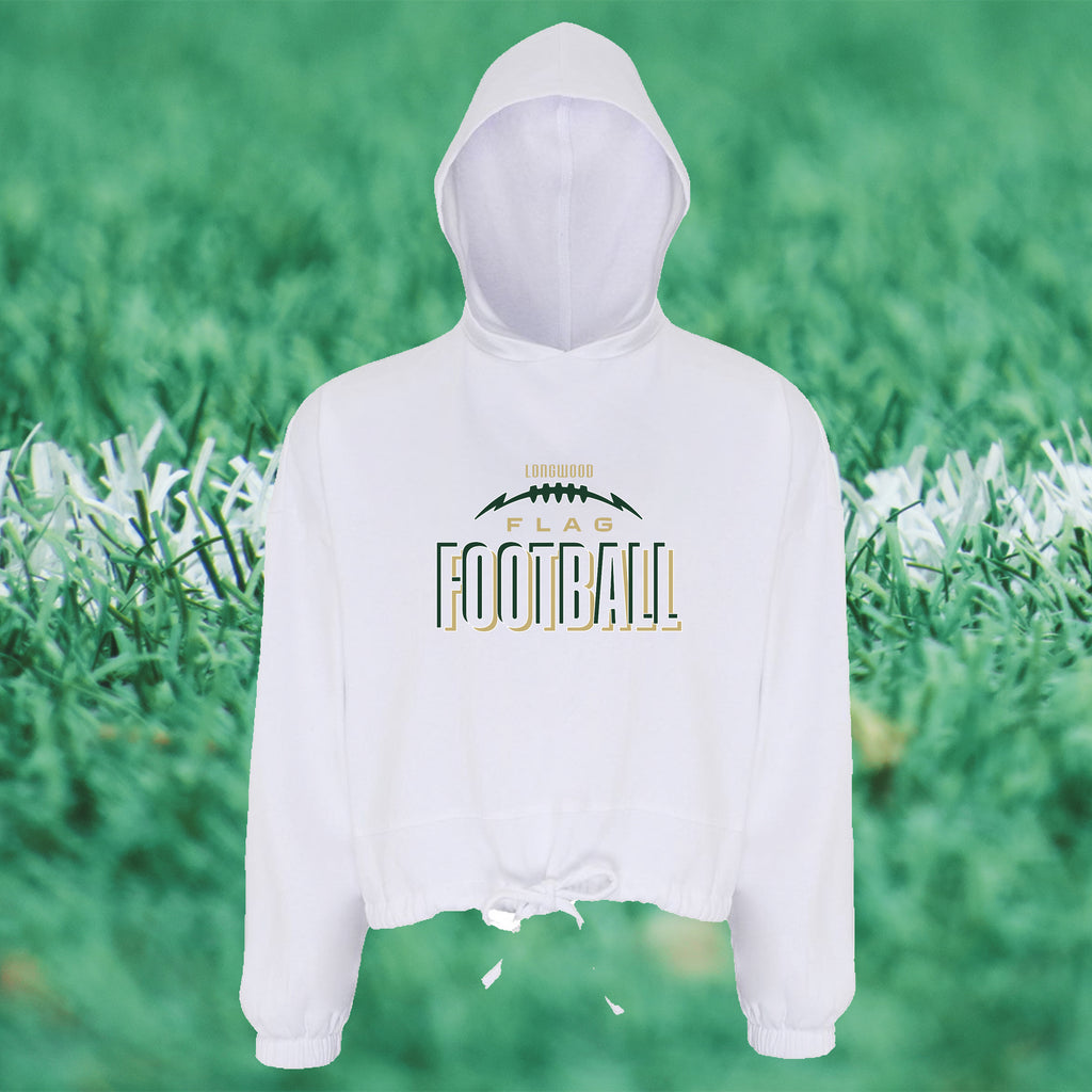 Women's Cropped Hooded Sweatshirt - FLAG FOOTBALL