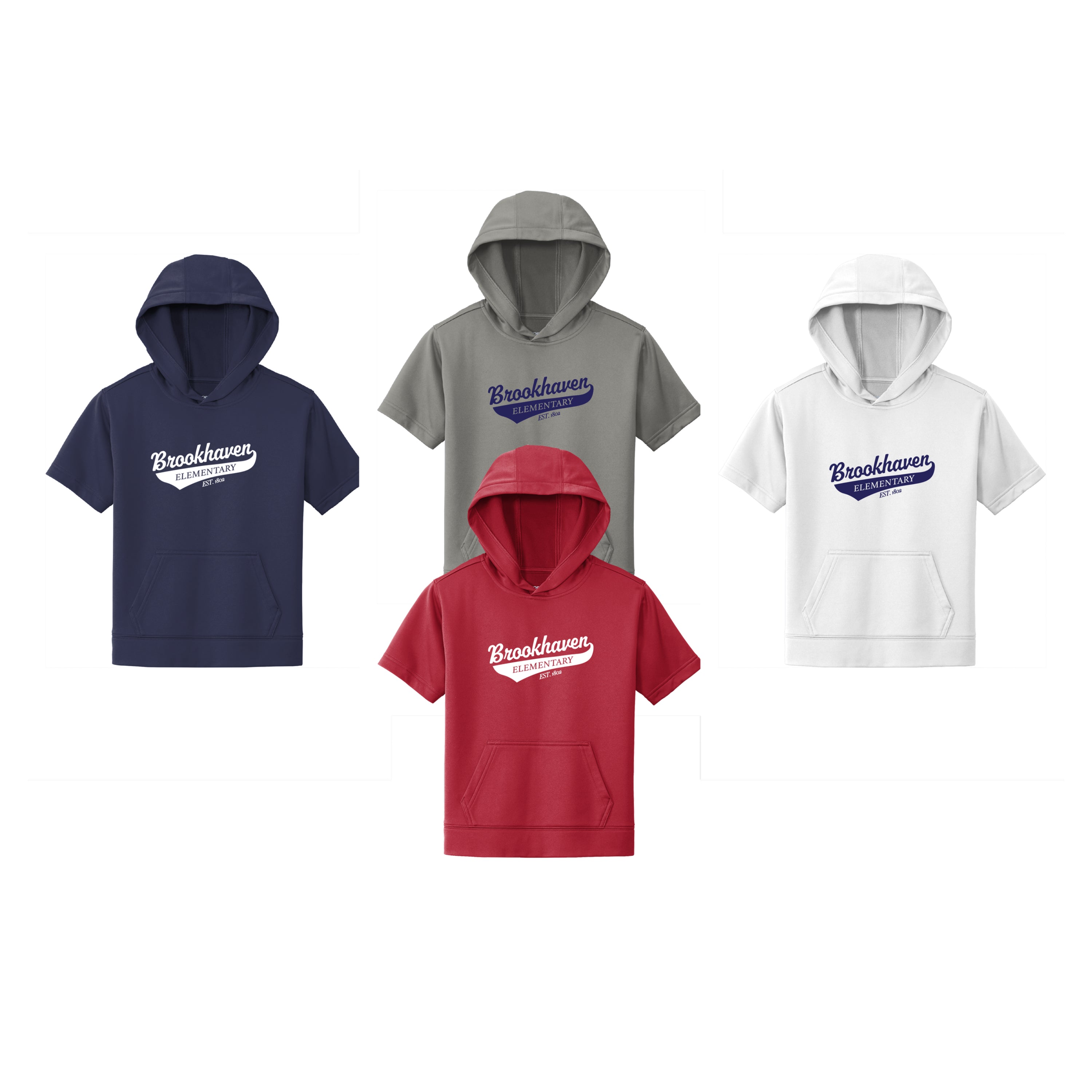 Youth Sport-Wick® Fleece Short Sleeve Hooded Pullover