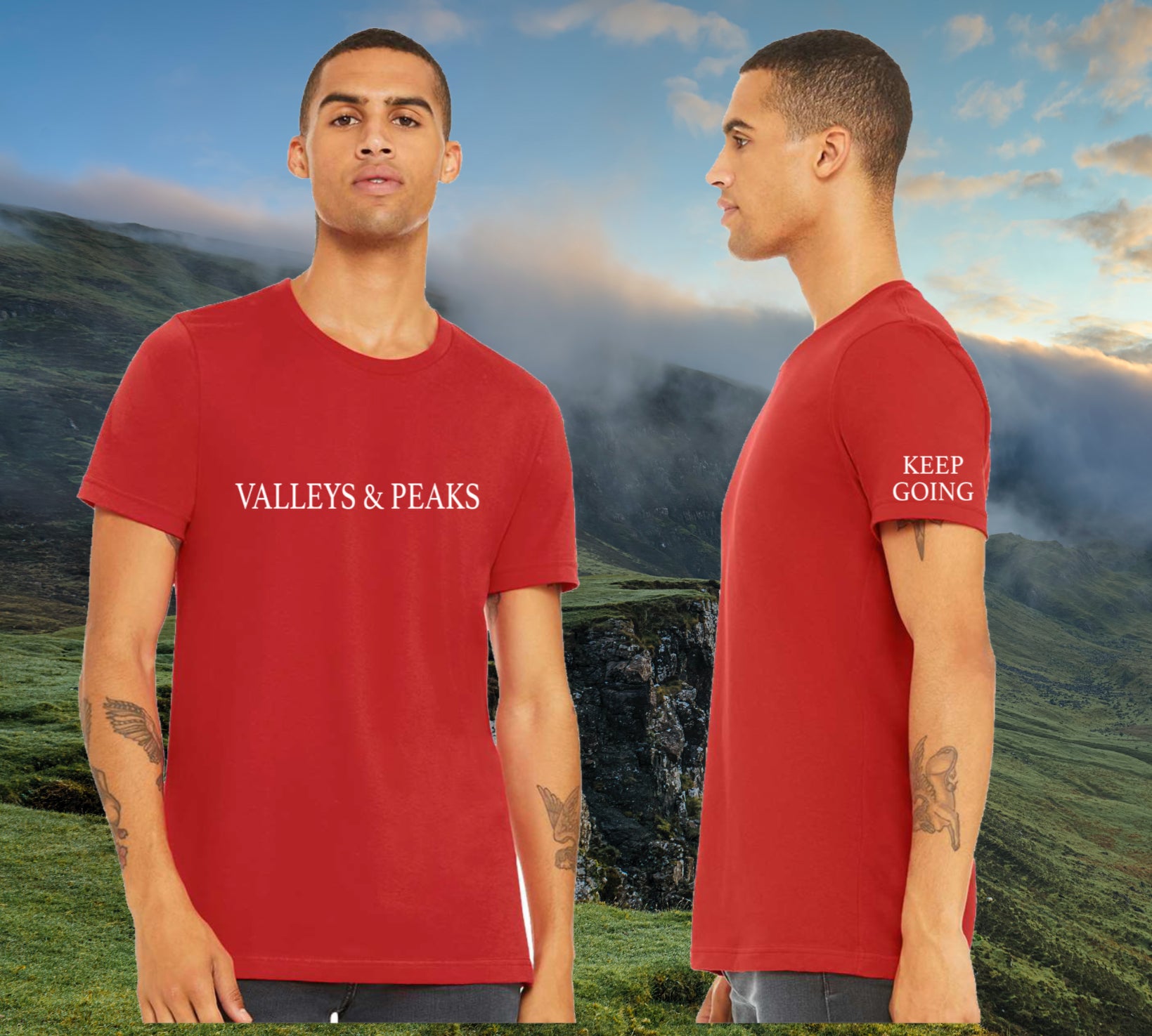 Valleys & Peaks - Keep Going T-Shirt