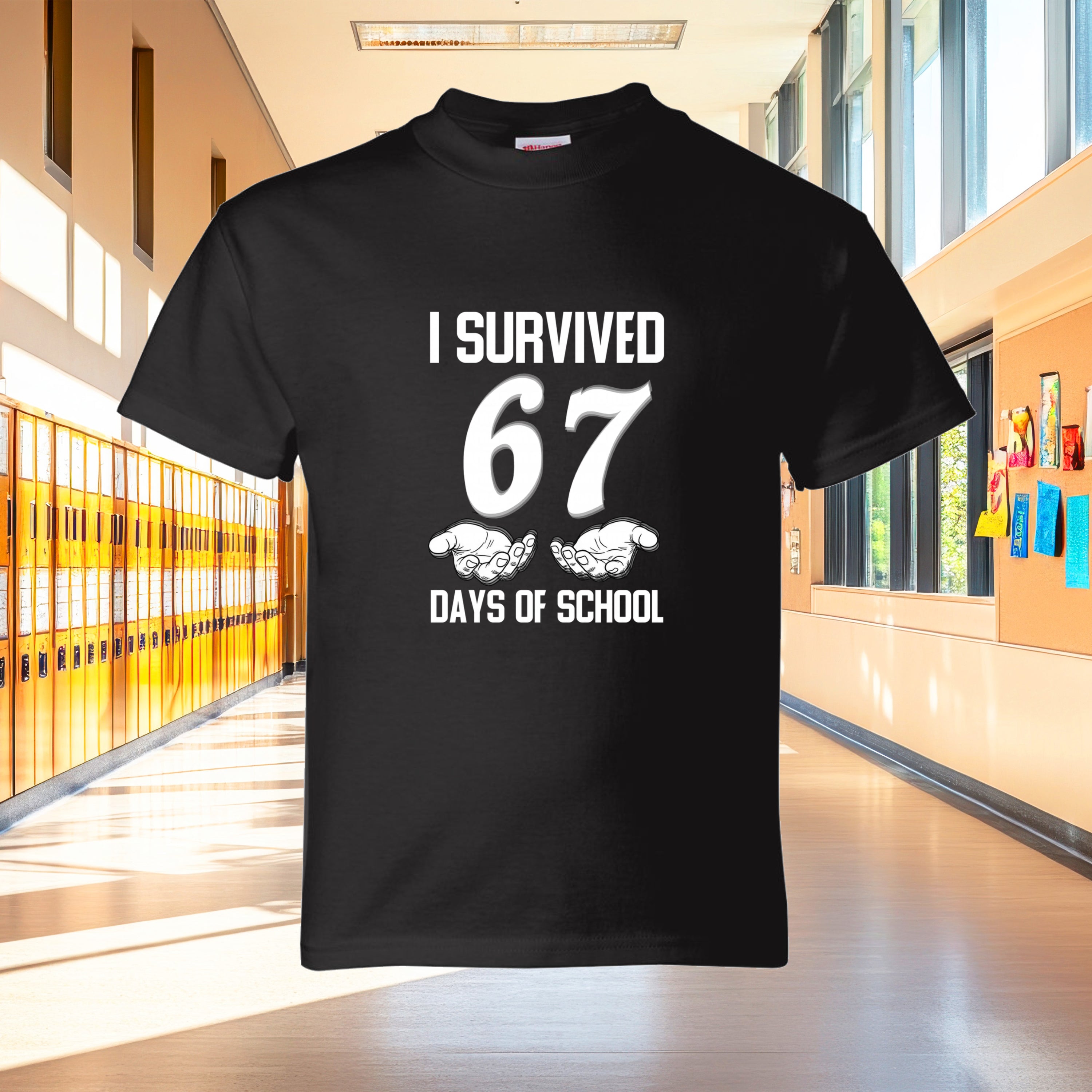 Sixty Seven School Days - Hands T-Shirt - LMS School Store