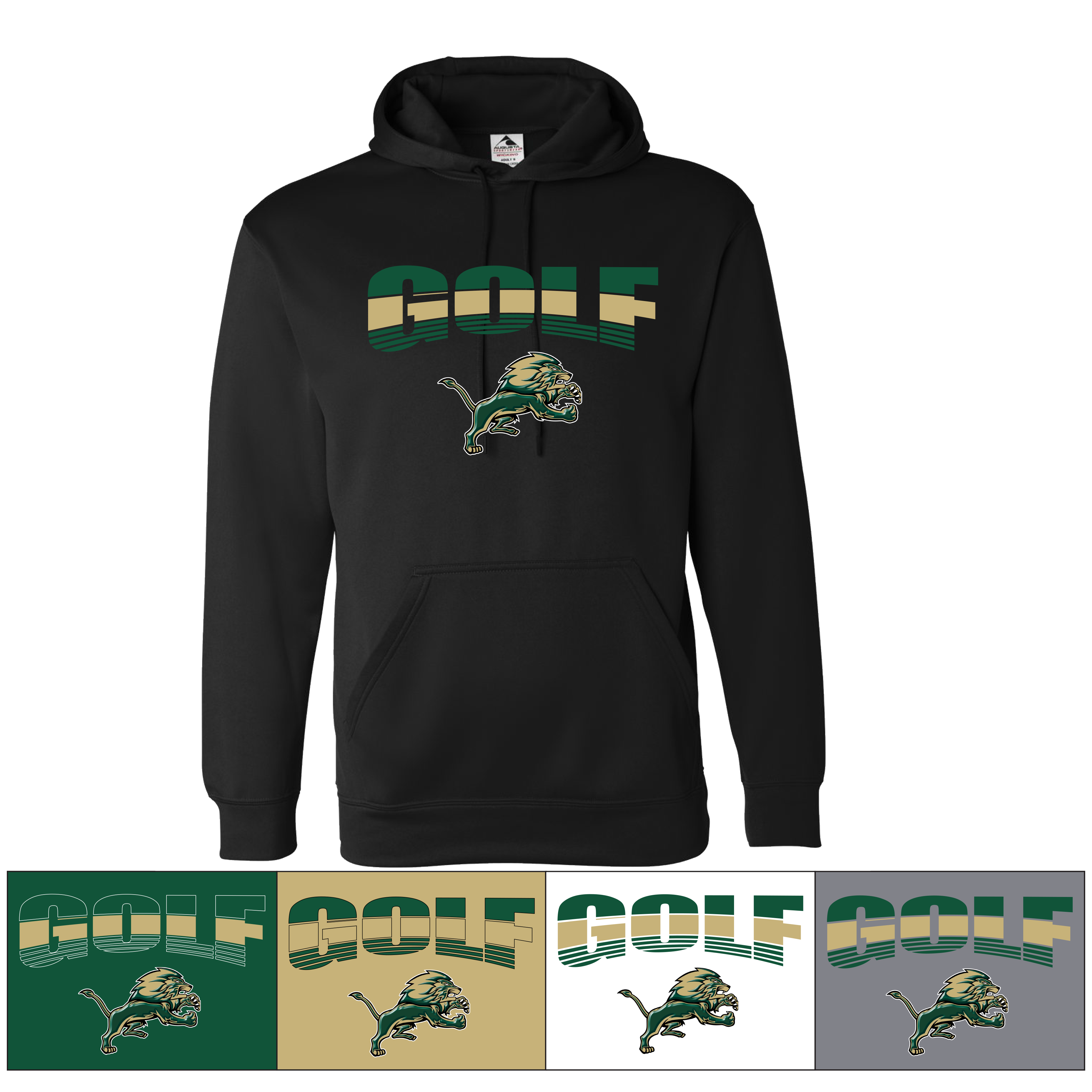 Golf Lion - Augusta Sportswear - 60/40 Fleece Hoodie  Adult & Youth