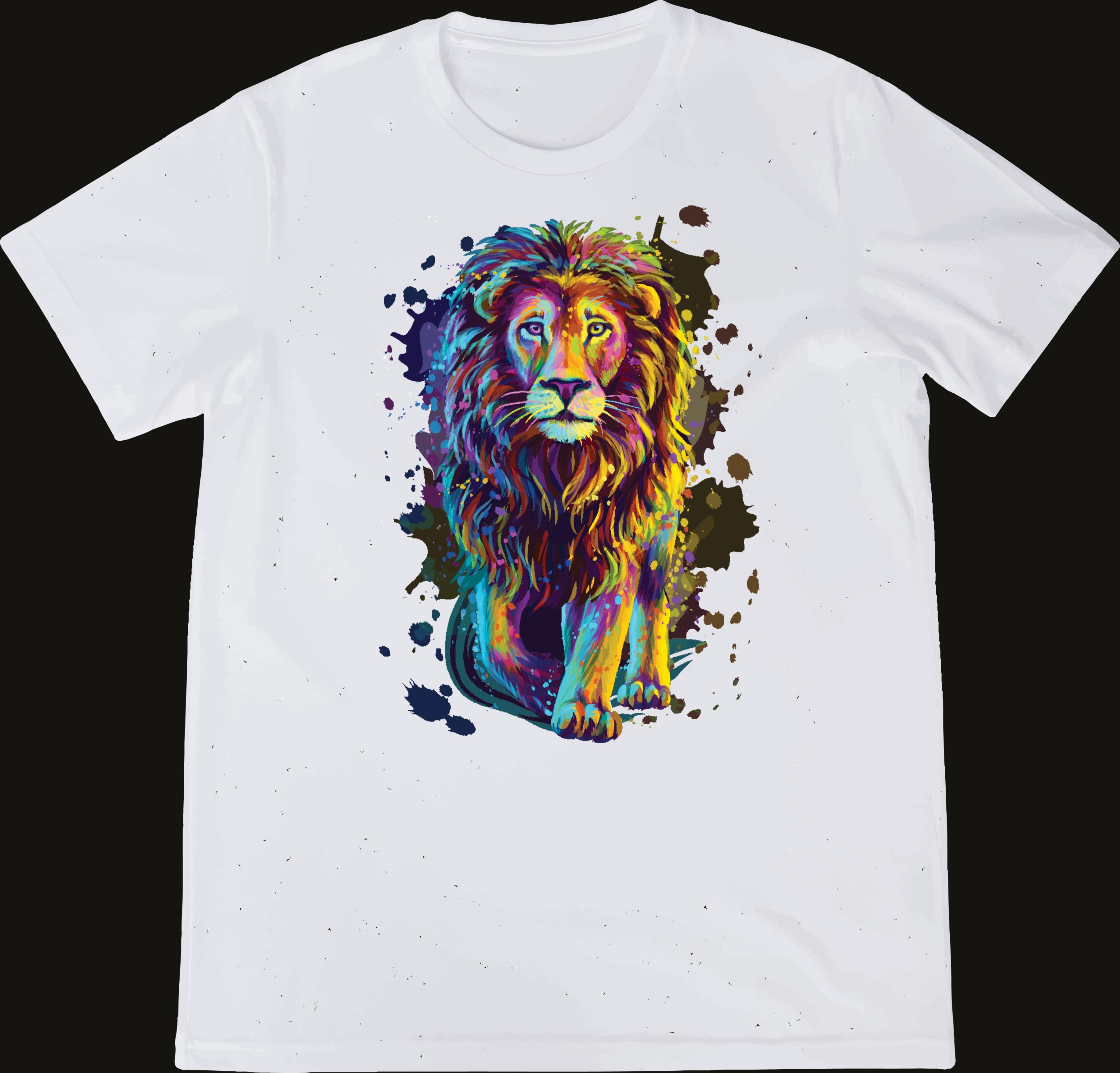 Ready-to-Press Lion Water Color DTF Transfer