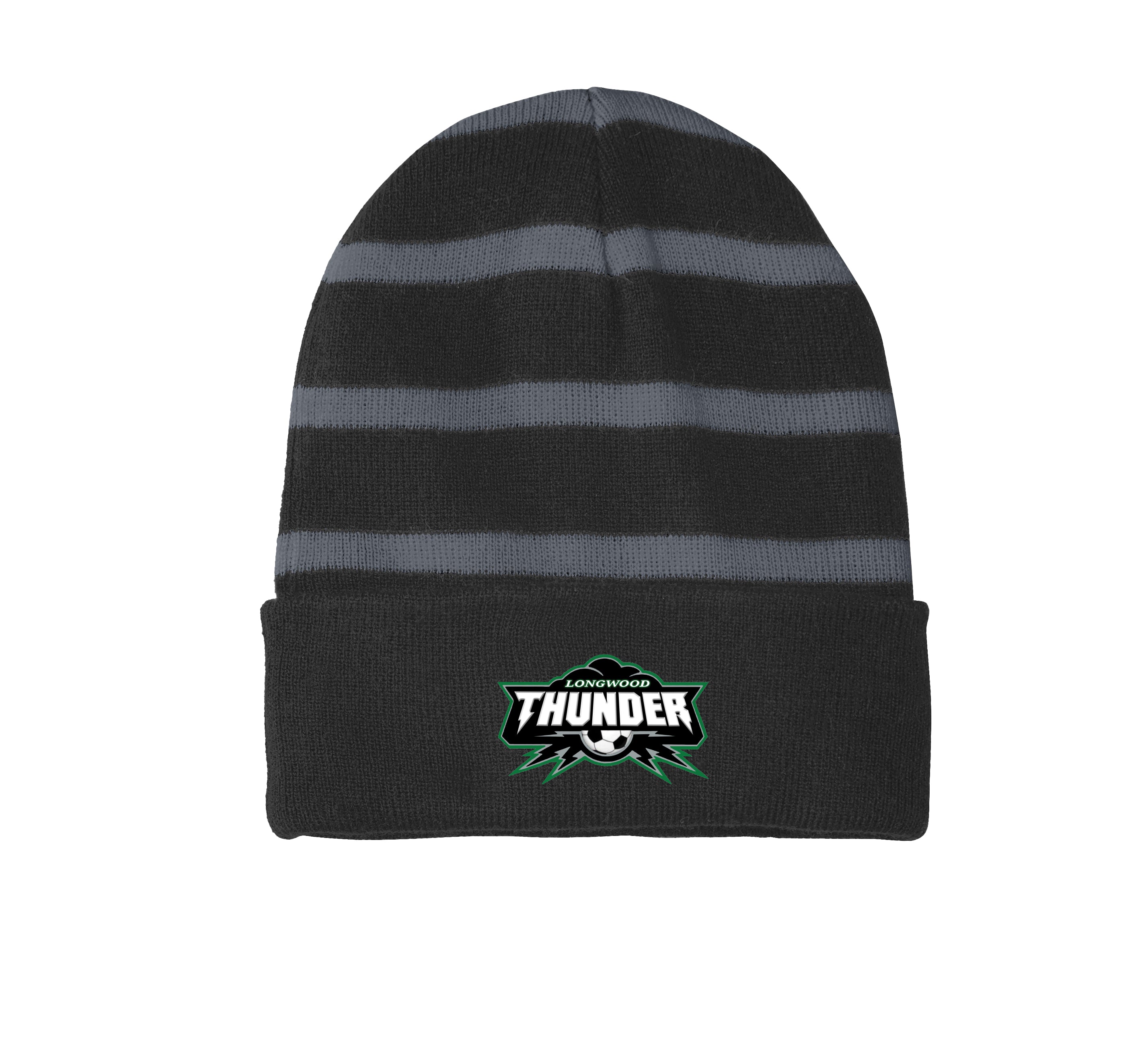 Sport-Tek® Striped Beanie with Solid Band
