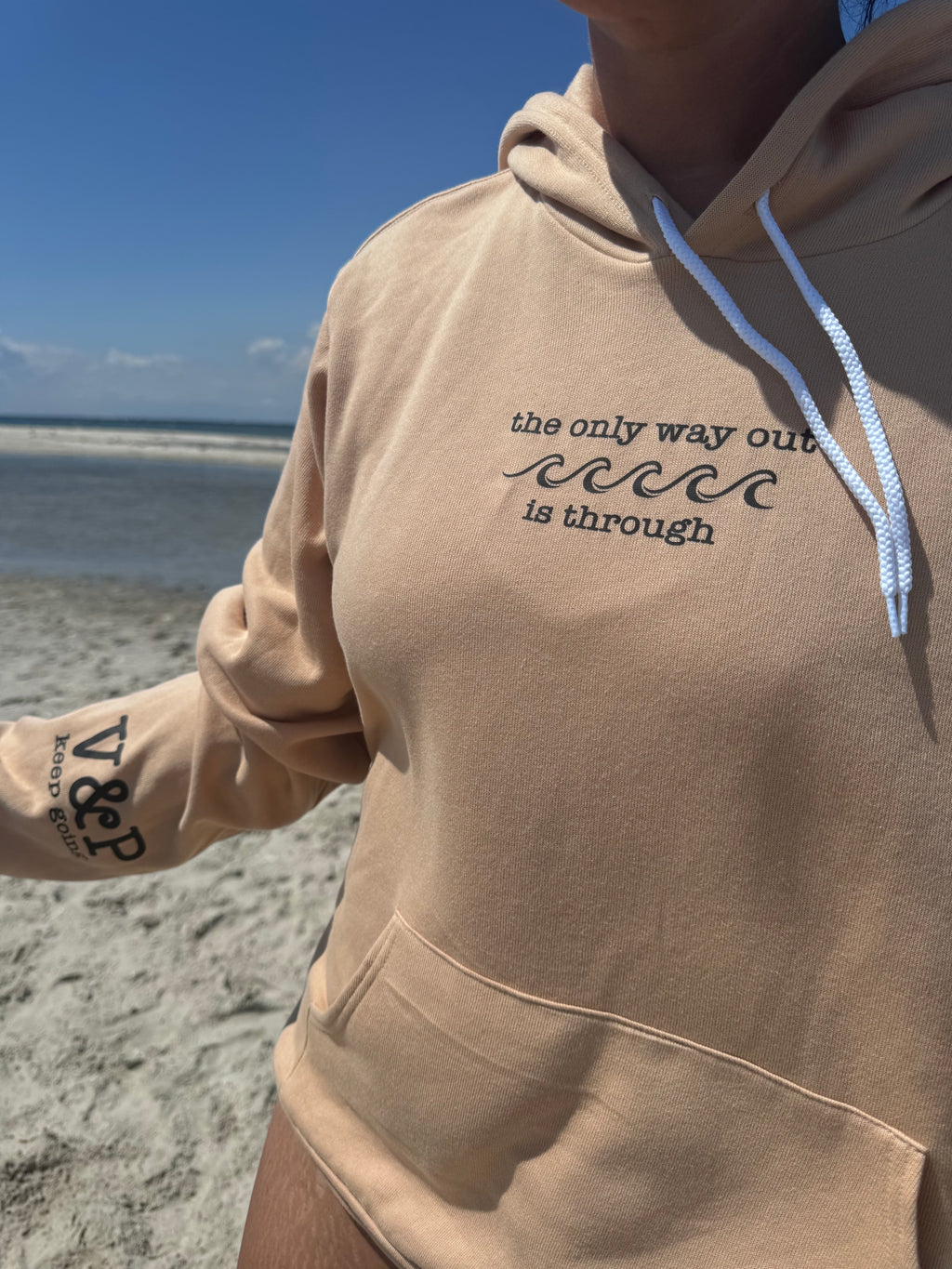 the only way out is through - Valleys & Peaks Hoodie