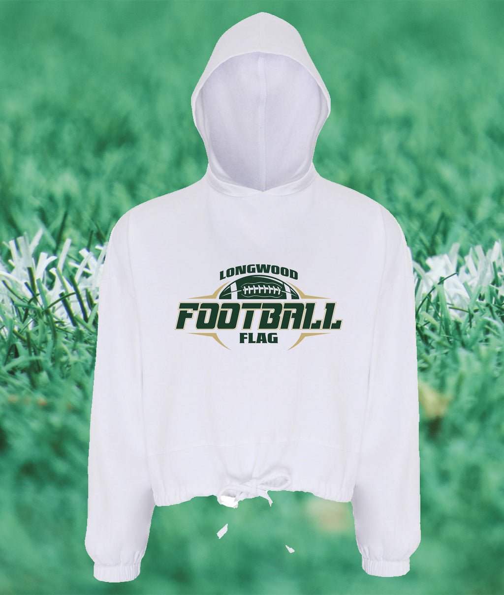 Women's Cropped Hooded Sweatshirt - FLAG FOOTBALL