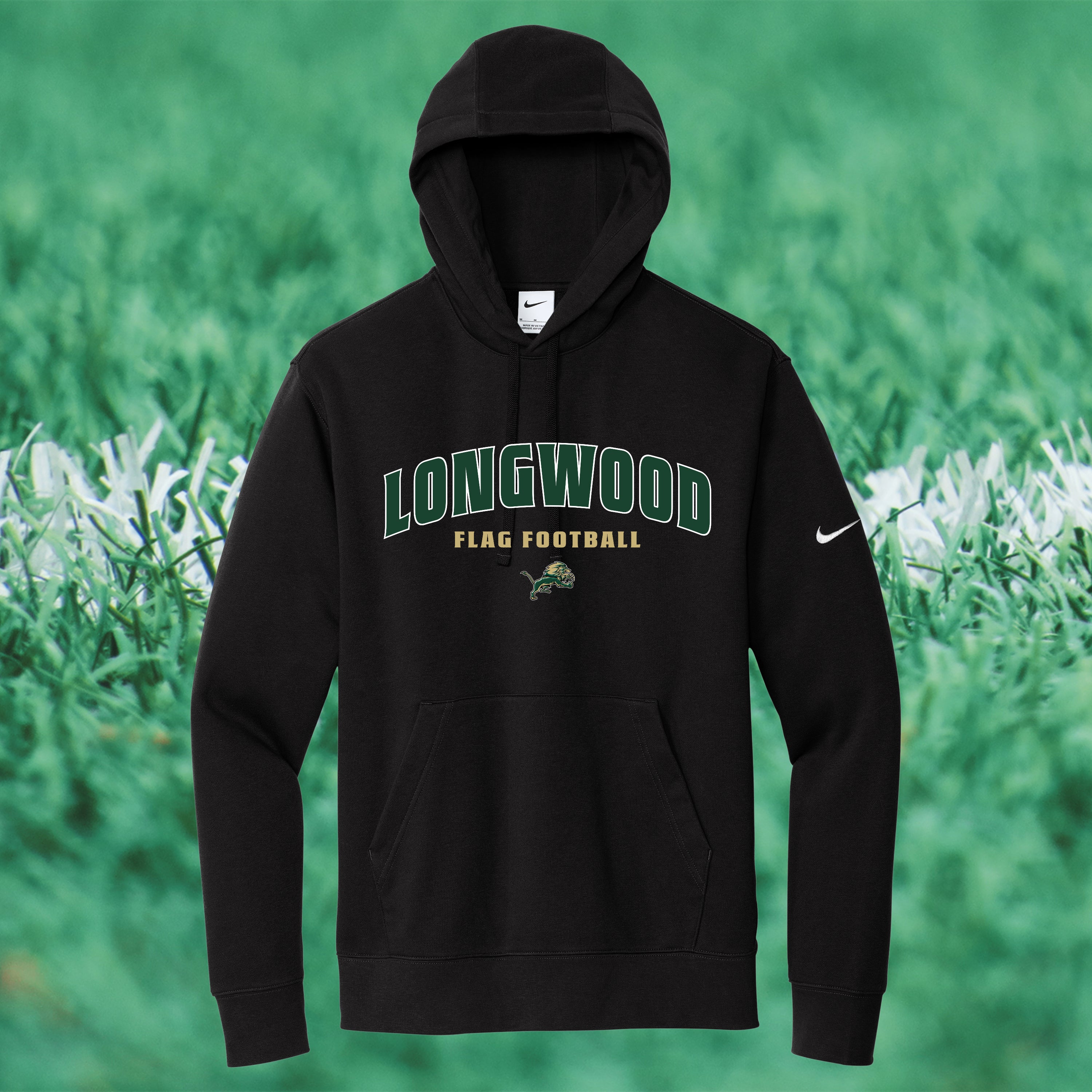 Nike Club Fleece Sleeve Swoosh Pullover Hoodie - FLAG FOOTBALL