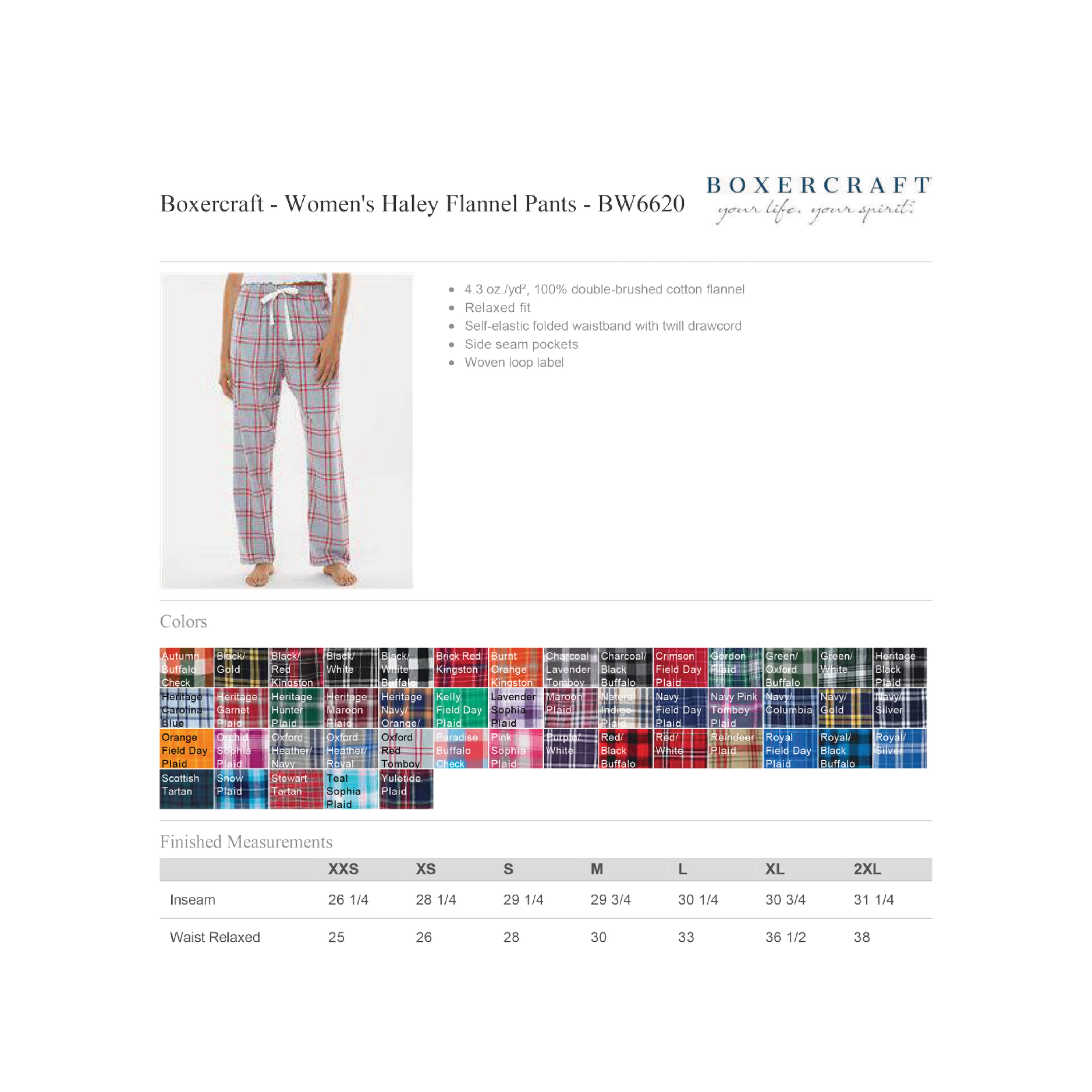 Flannel Pants (youth, women, men)