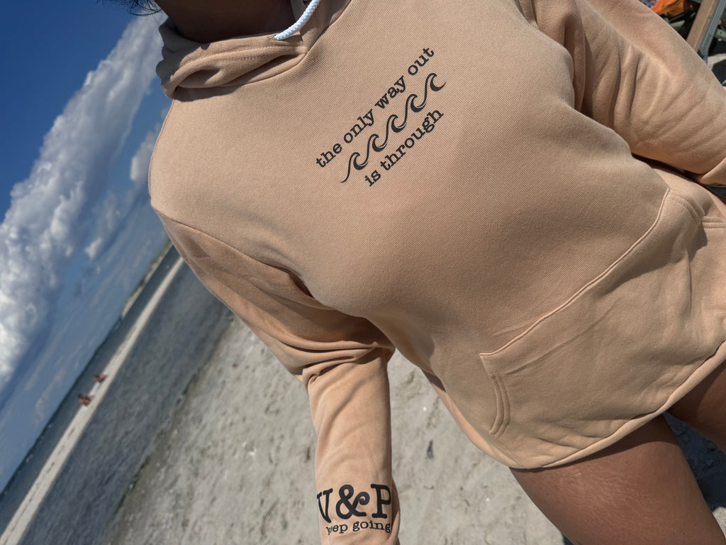 the only way out is through - Valleys & Peaks Hoodie