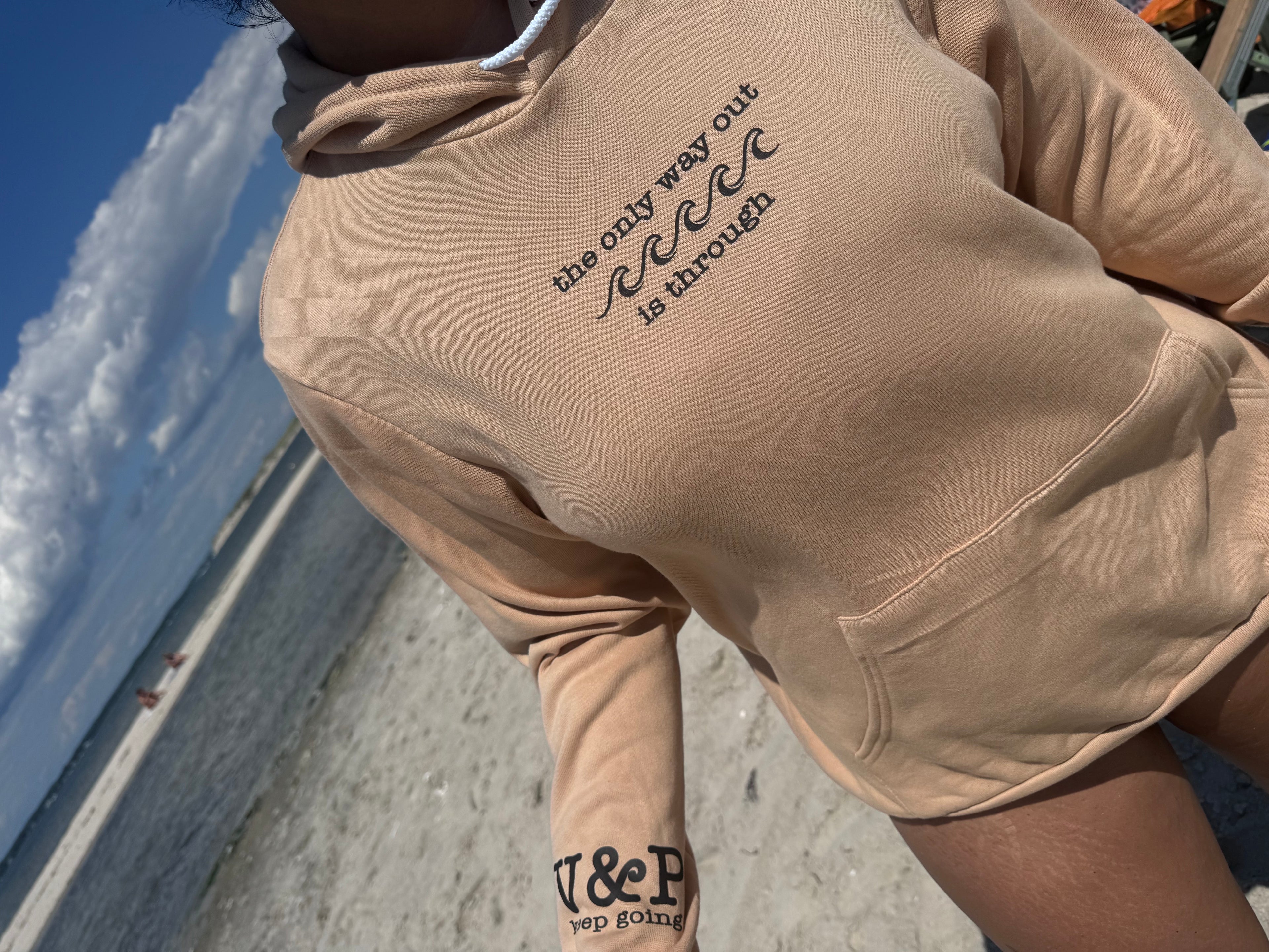 the only way out is through - Valleys & Peaks Hoodie
