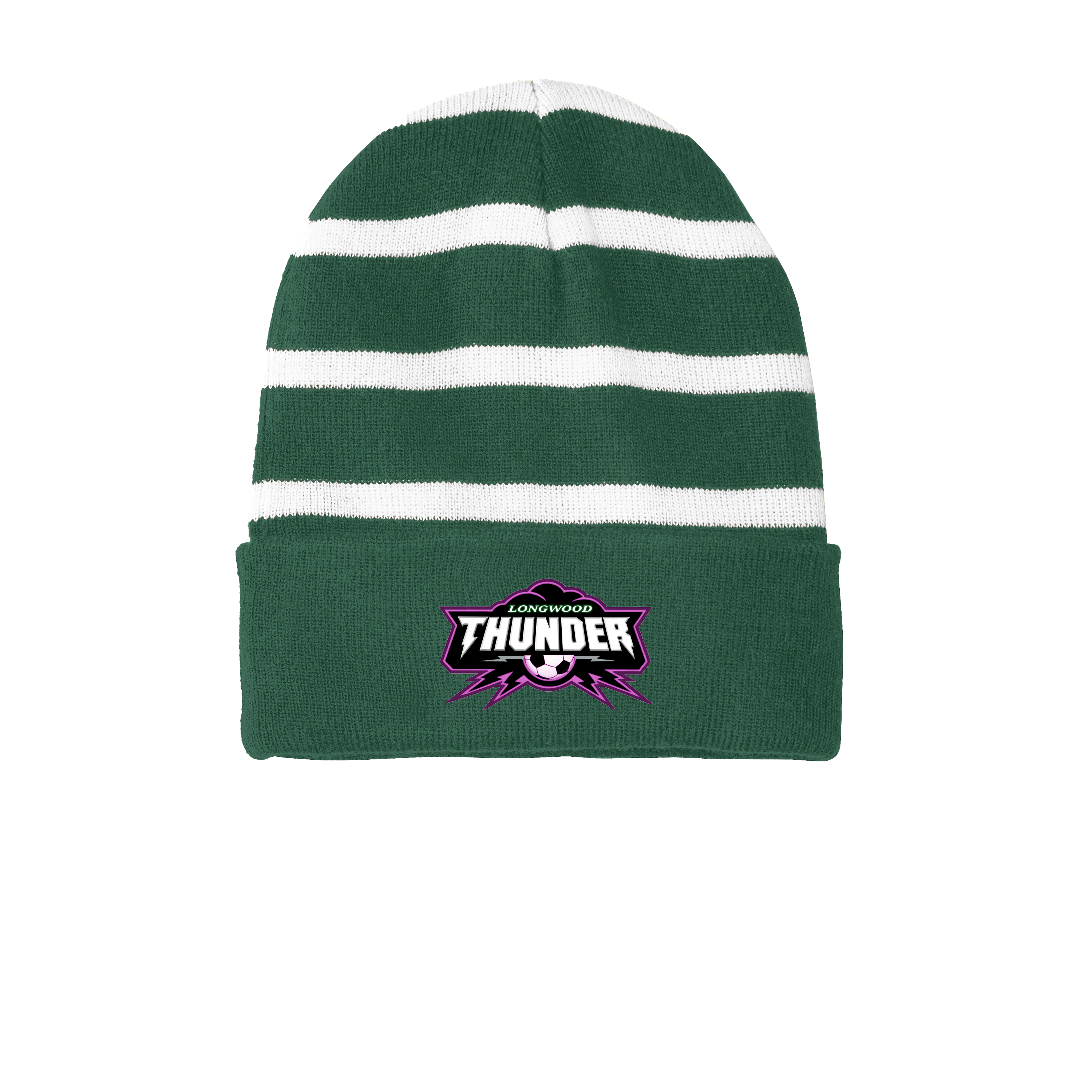 Sport-Tek® Striped Beanie with Solid Band