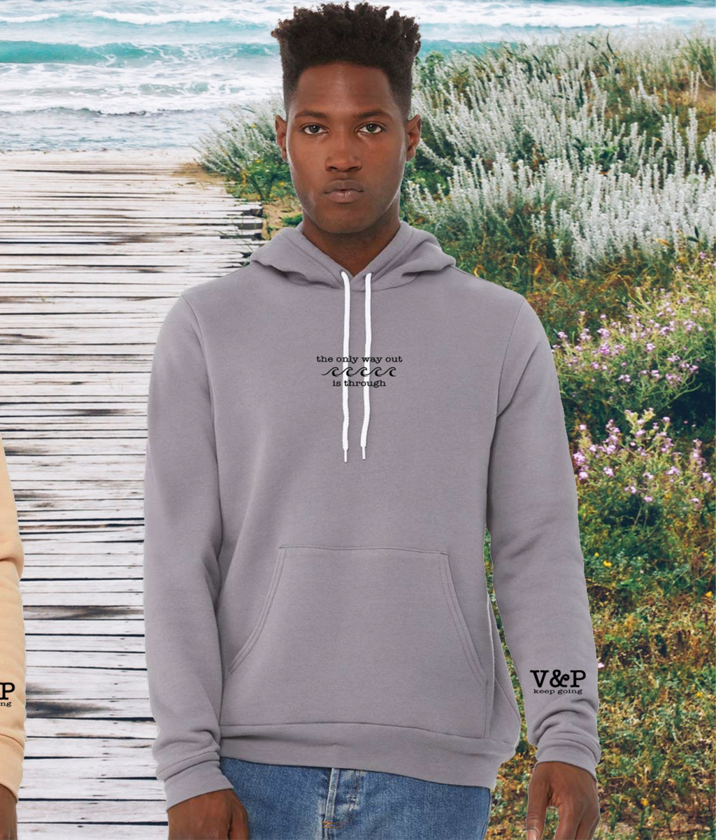 the only way out is through - Valleys & Peaks Hoodie