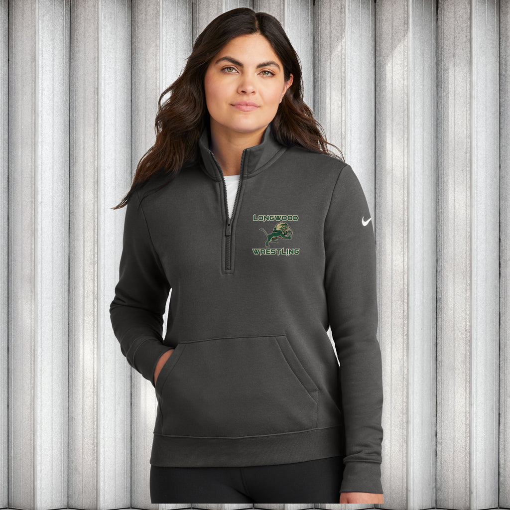 Nike Women's Club Fleece Sleeve Swoosh 1/2-Zip