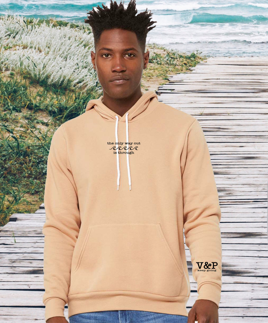 the only way out is through - Valleys & Peaks Hoodie