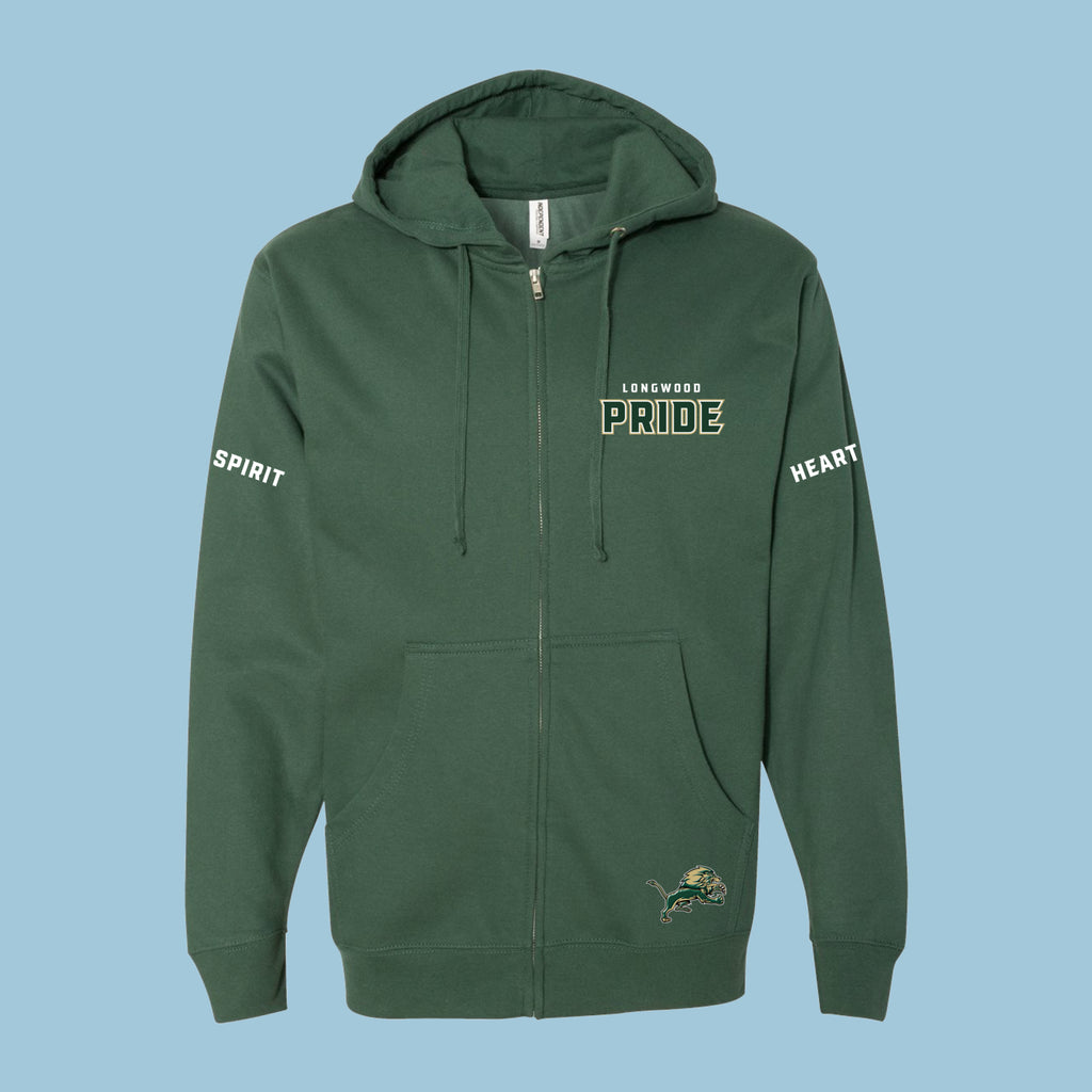 Unisex Midweight Full-Zip Hooded Sweatshirt LJHS YB