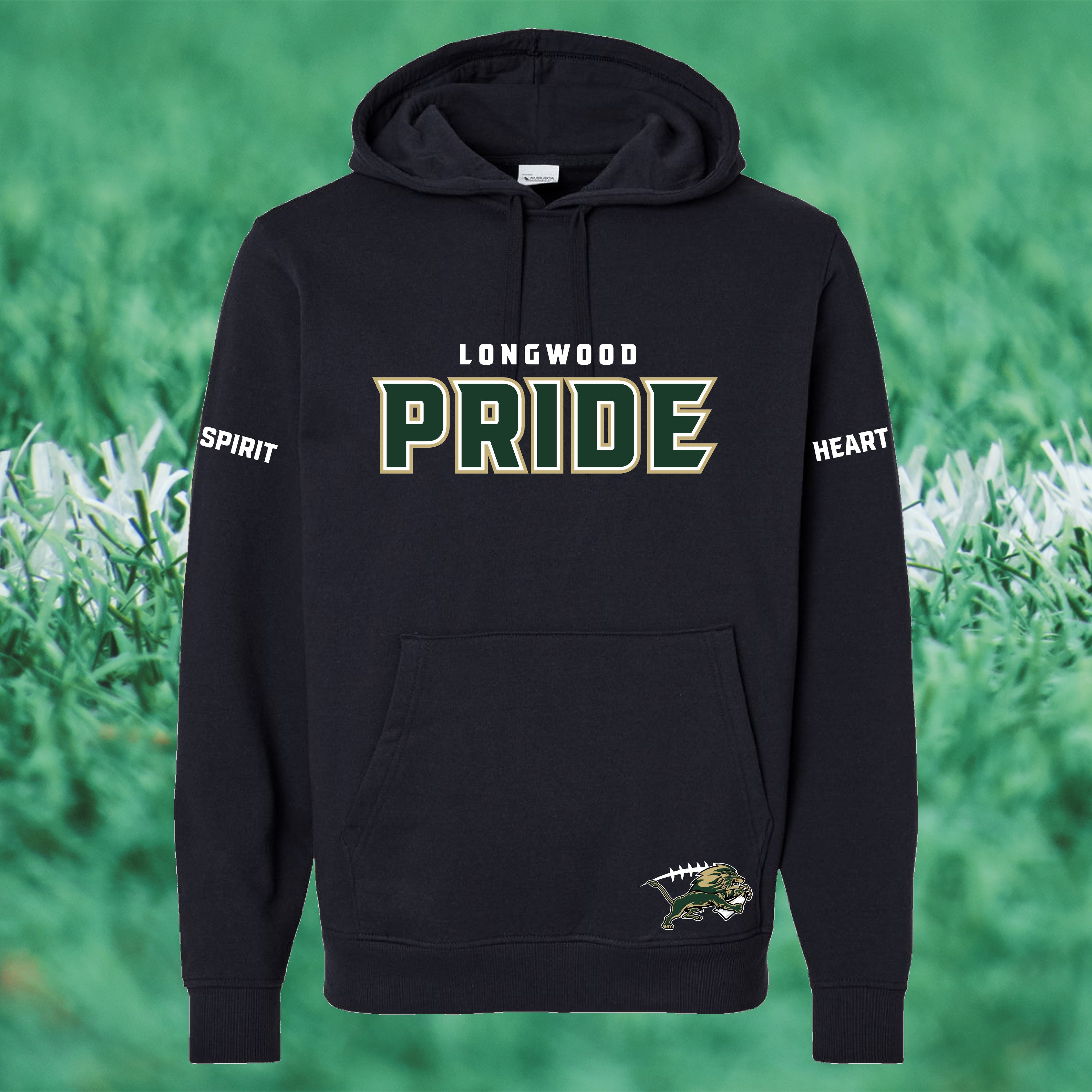 60/40 PRIDE SPIRIT HEART Fleece Hoodie - FLAG FOOTBALL