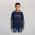 Youth Sport-Wick® Mineral Freeze Fleece Colorblock Hooded Pullover