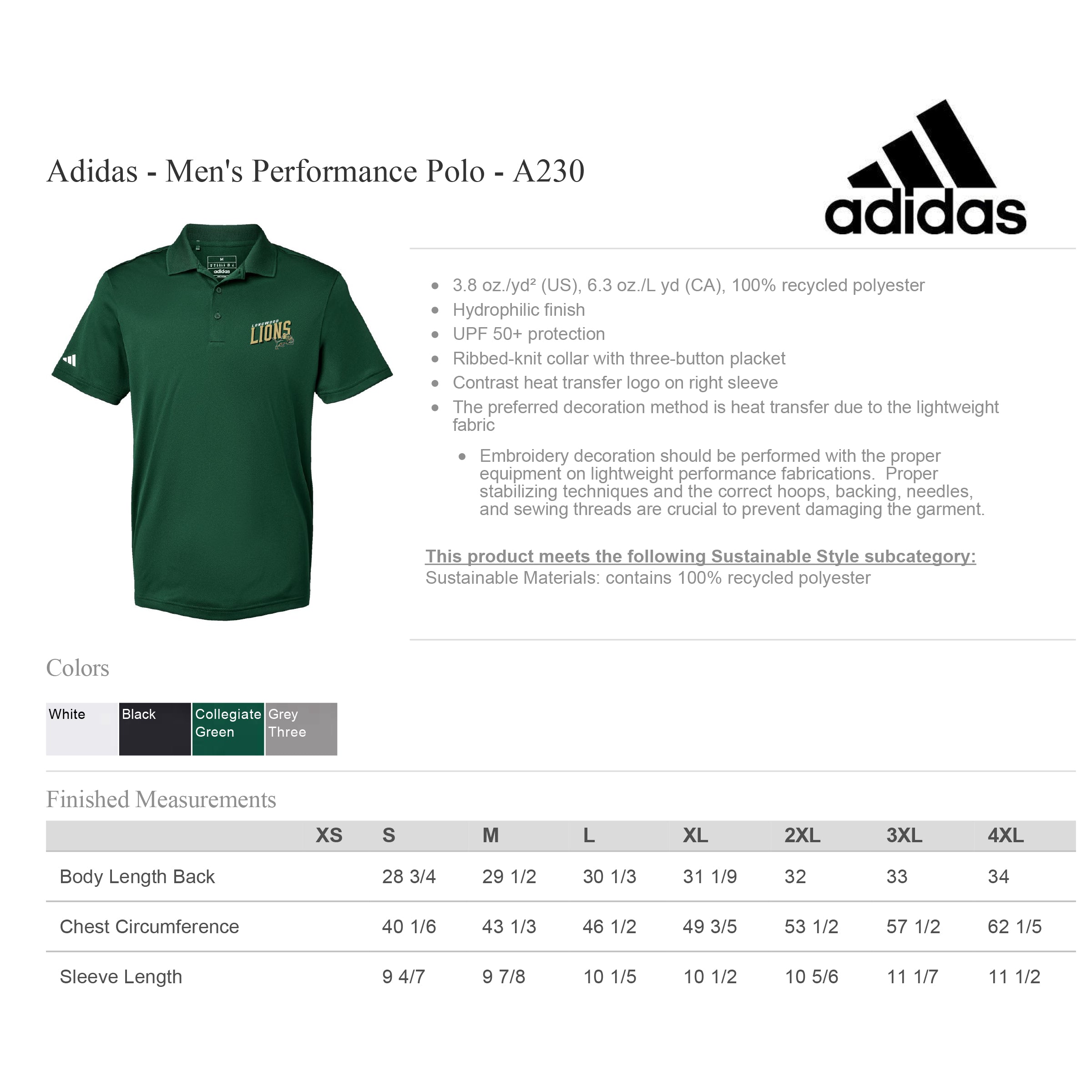 Adidas Men's Performance Polo