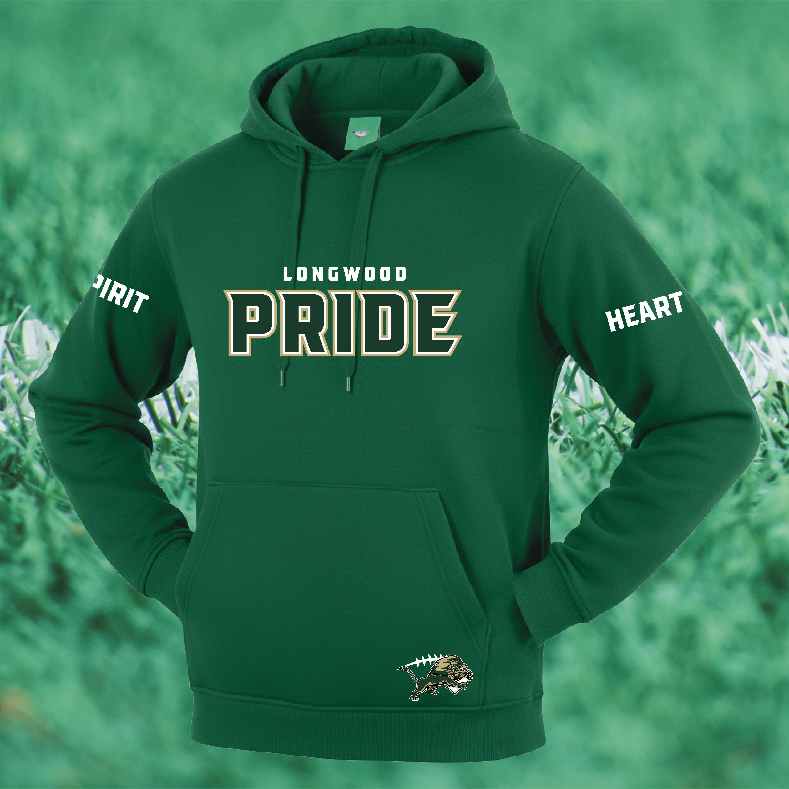 60/40 PRIDE SPIRIT HEART Fleece Hoodie - FLAG FOOTBALL