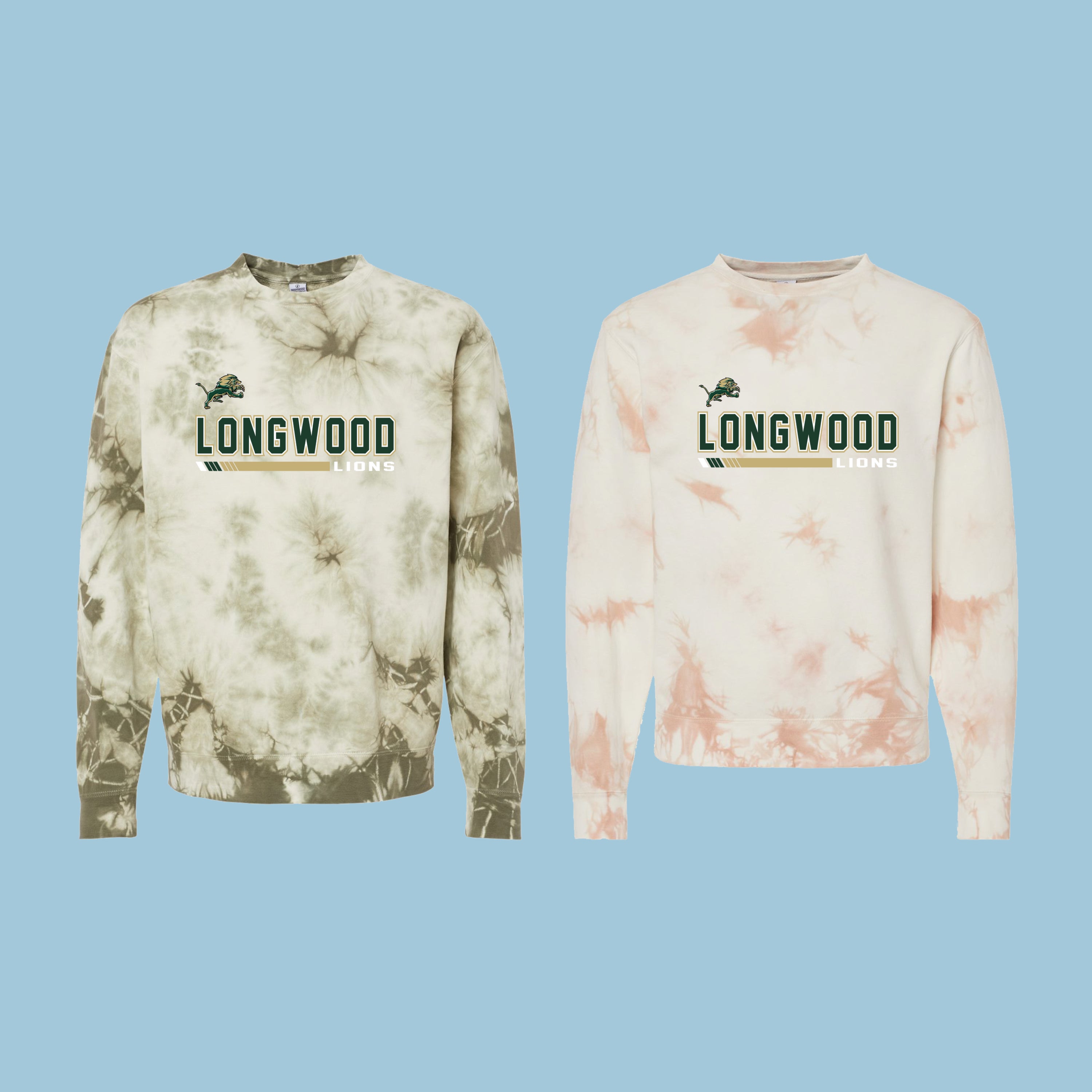 Unisex Midweight Tie-Dyed Crewneck Sweatshirt LJHS YB