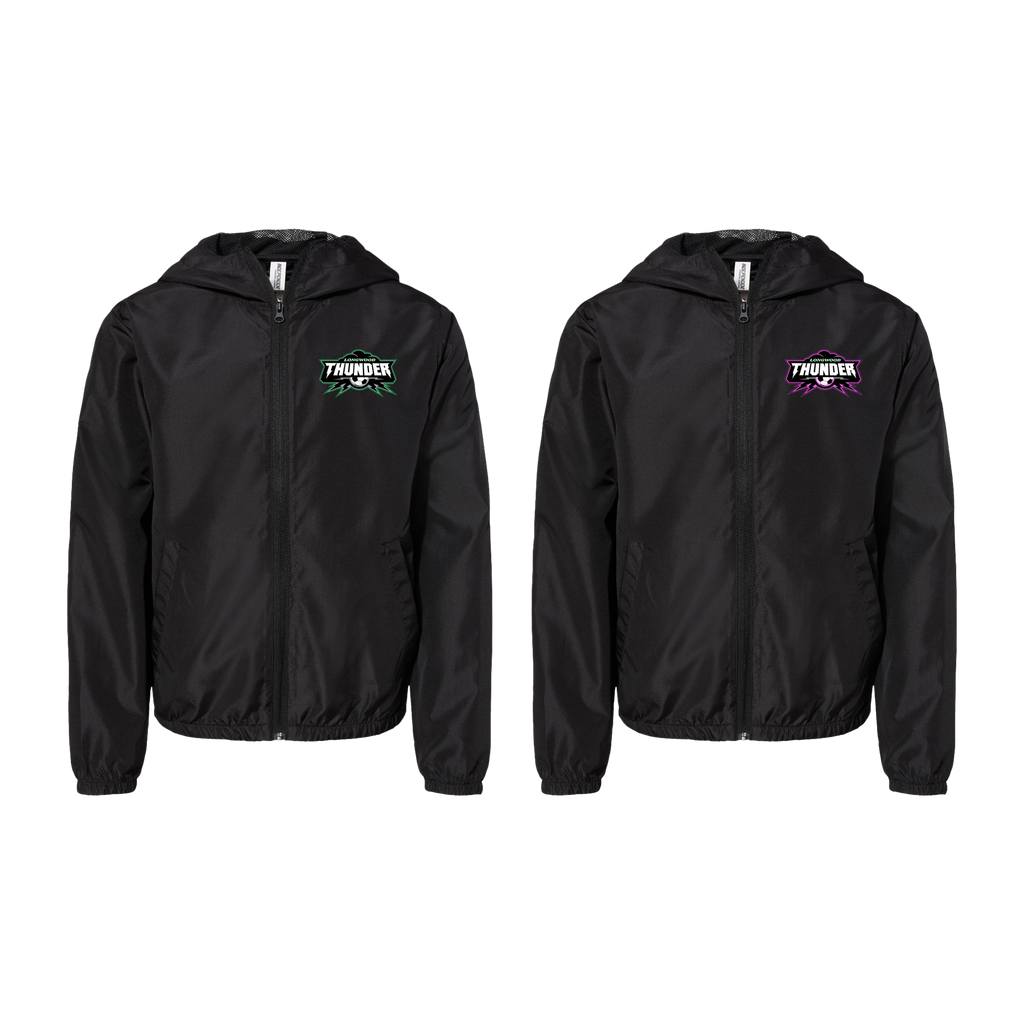 Youth Lightweight Windbreaker Full-Zip Jacket - Water Resistant