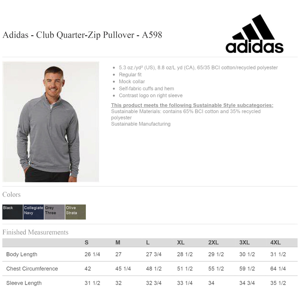 Adidas - Club Quarter-Zip Pullover
