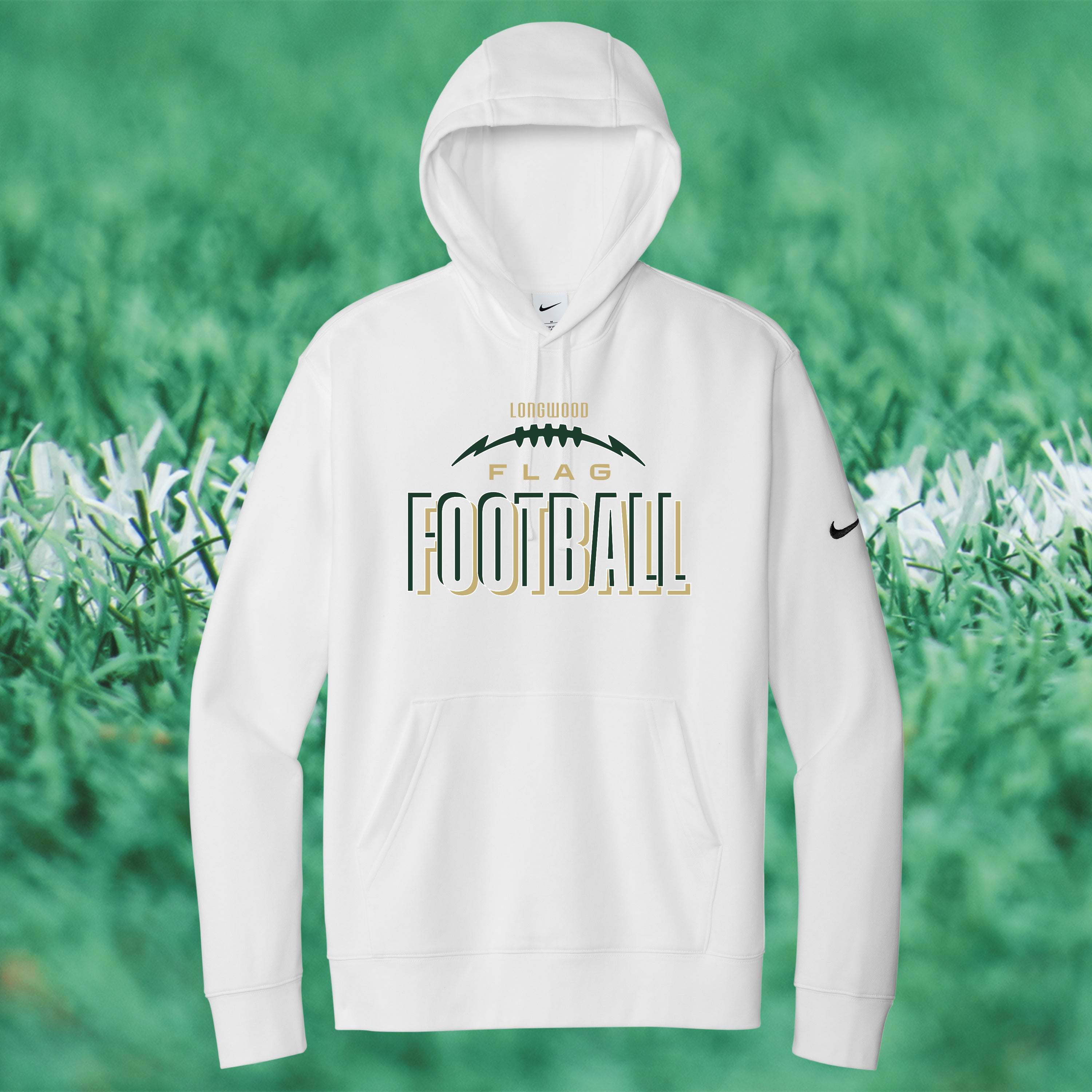 Nike Club Fleece Sleeve Swoosh Pullover Hoodie - FLAG FOOTBALL