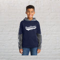 Youth Sport-Wick® Mineral Freeze Fleece Colorblock Hooded Pullover
