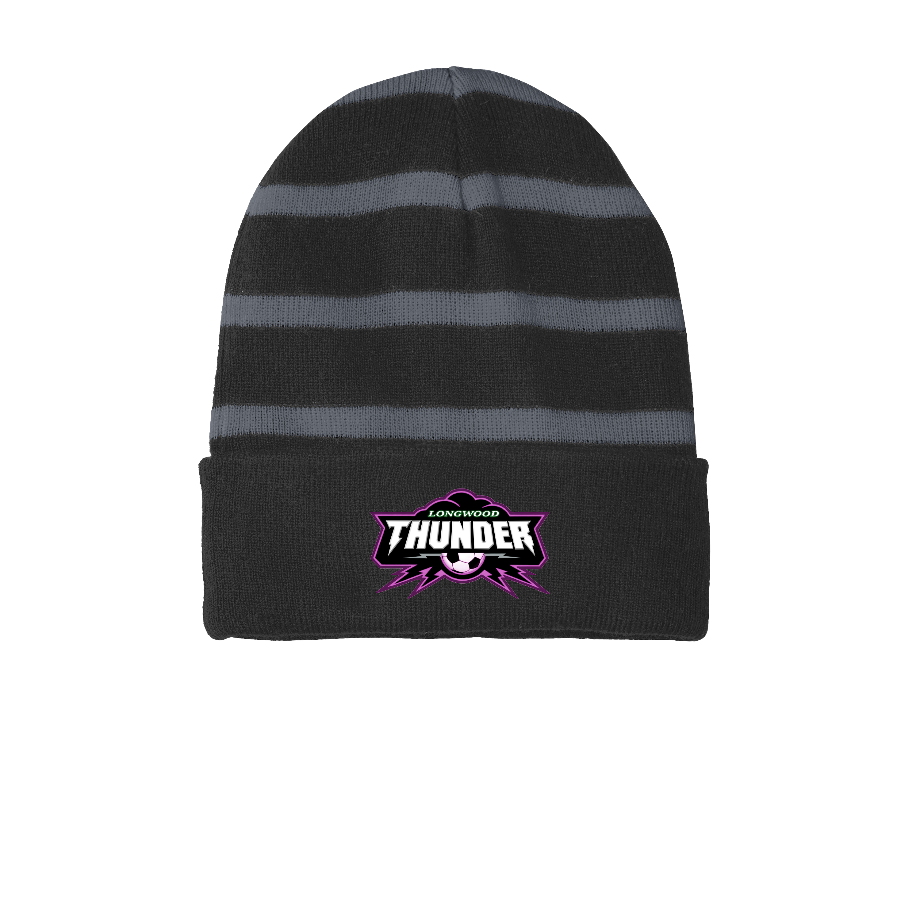 Sport-Tek® Striped Beanie with Solid Band