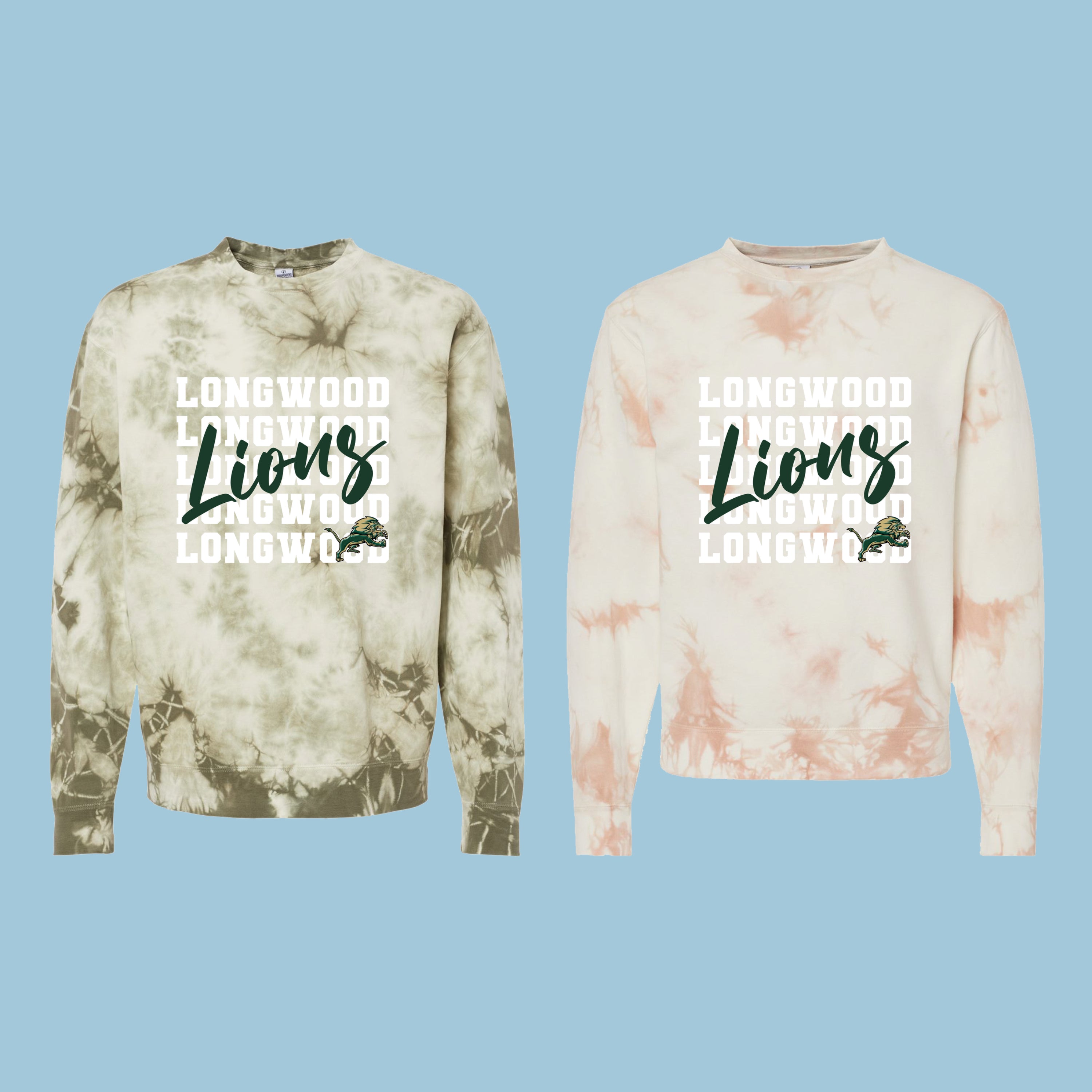 Unisex Midweight Tie-Dyed Crewneck Sweatshirt LJHS YB