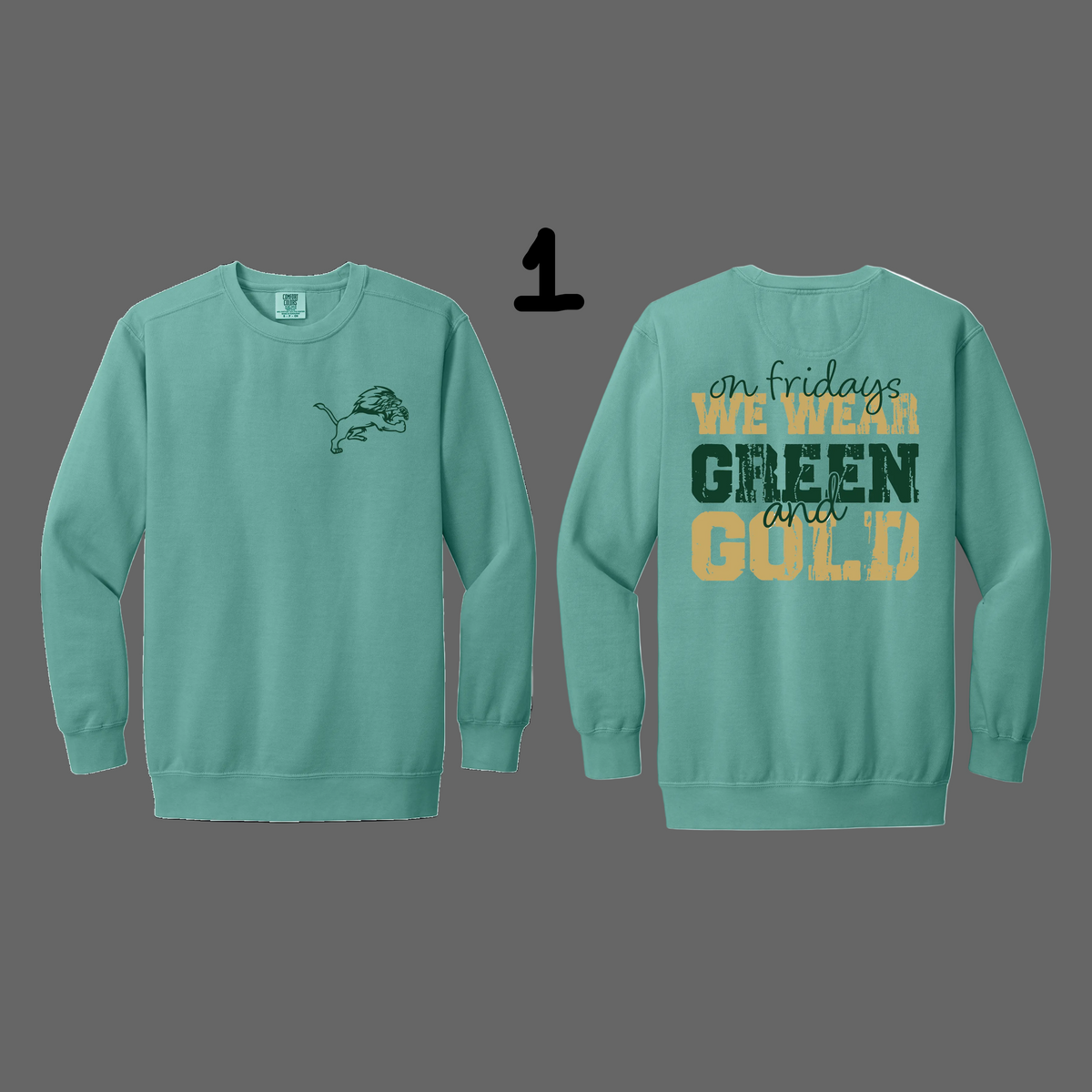 Heavyweight Ring Spun Long Sleeve Tee (SEAFOAM) - JHS Yearbook