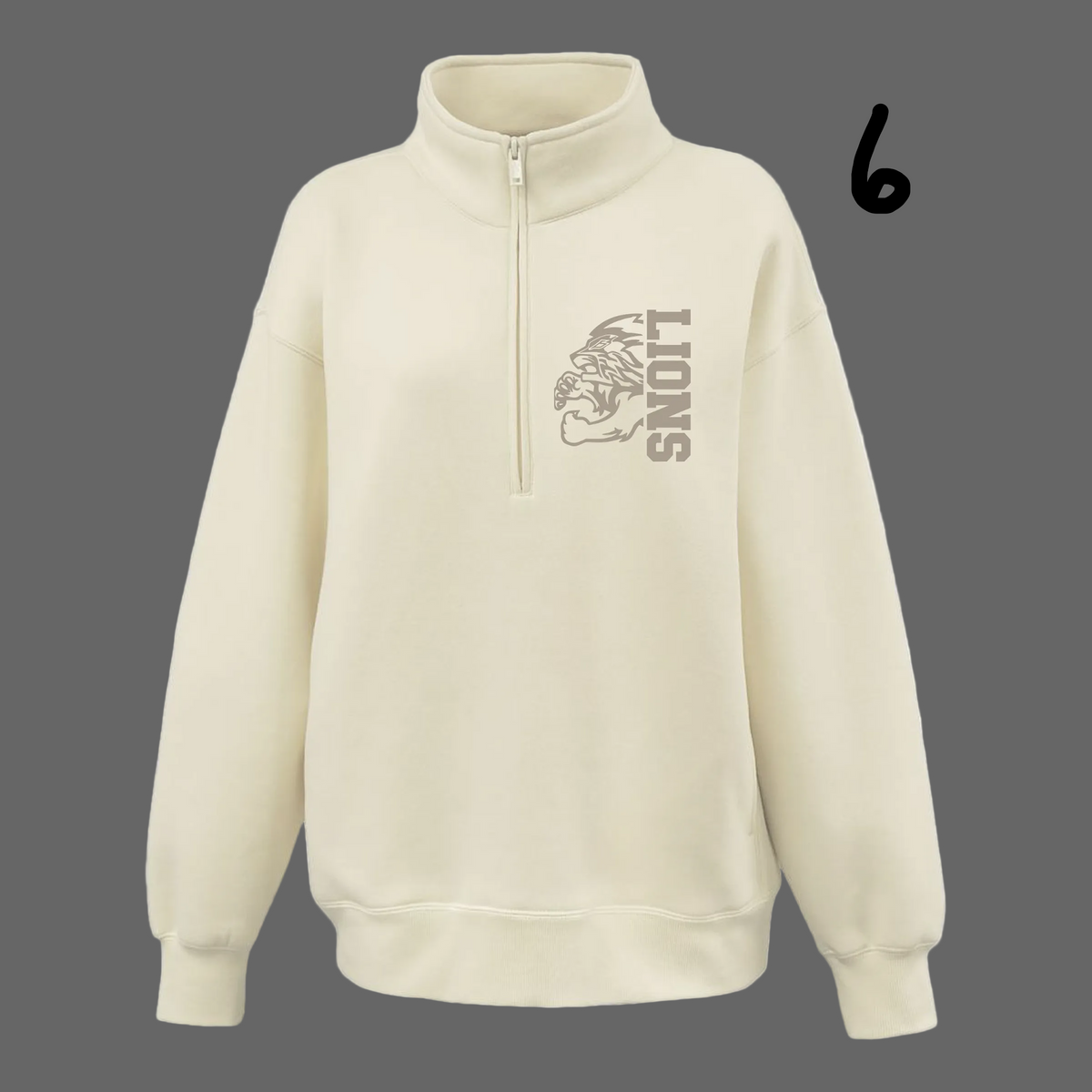 Women's Oversize 1/2 Zip - Vanilla - JHS Yearbook