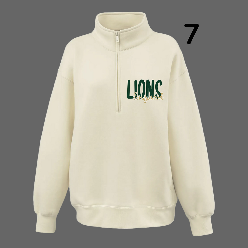 Women's Oversize 1/2 Zip - Vanilla - JHS Yearbook
