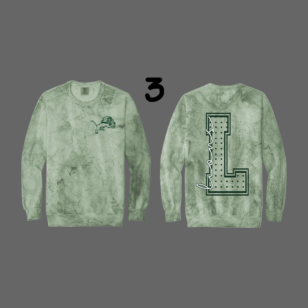 Color Blast Crewneck Sweatshirt (FERN) - JHS Yearbook