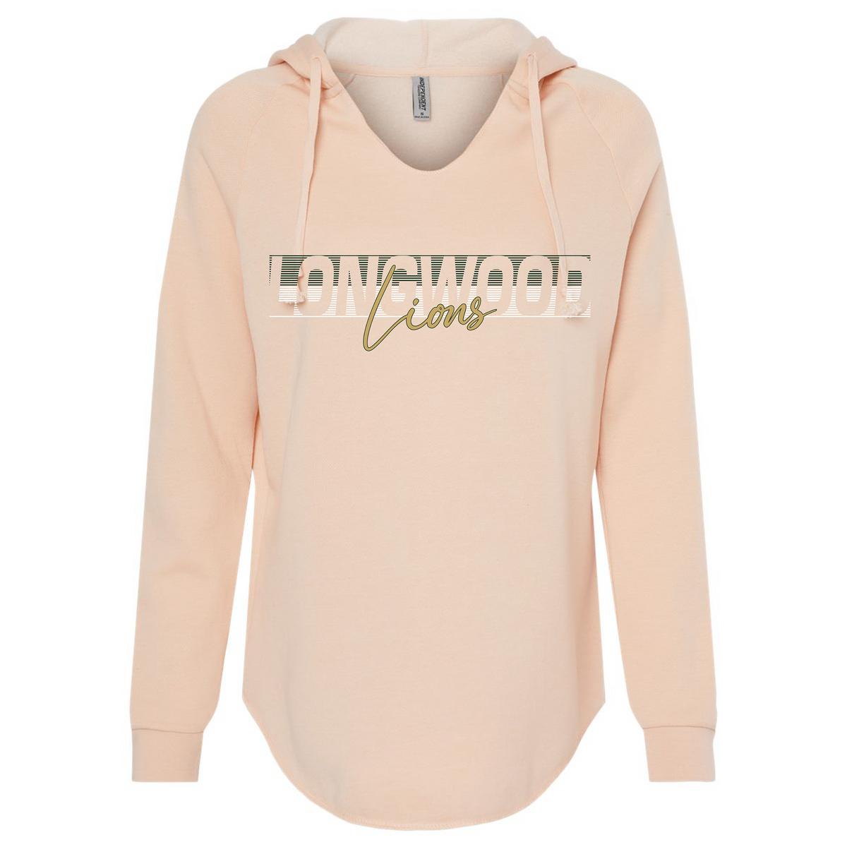 Women’s Lightweight California Wave Wash Hooded Sweatshirt - Blush - JHS Yearbook (Copy)