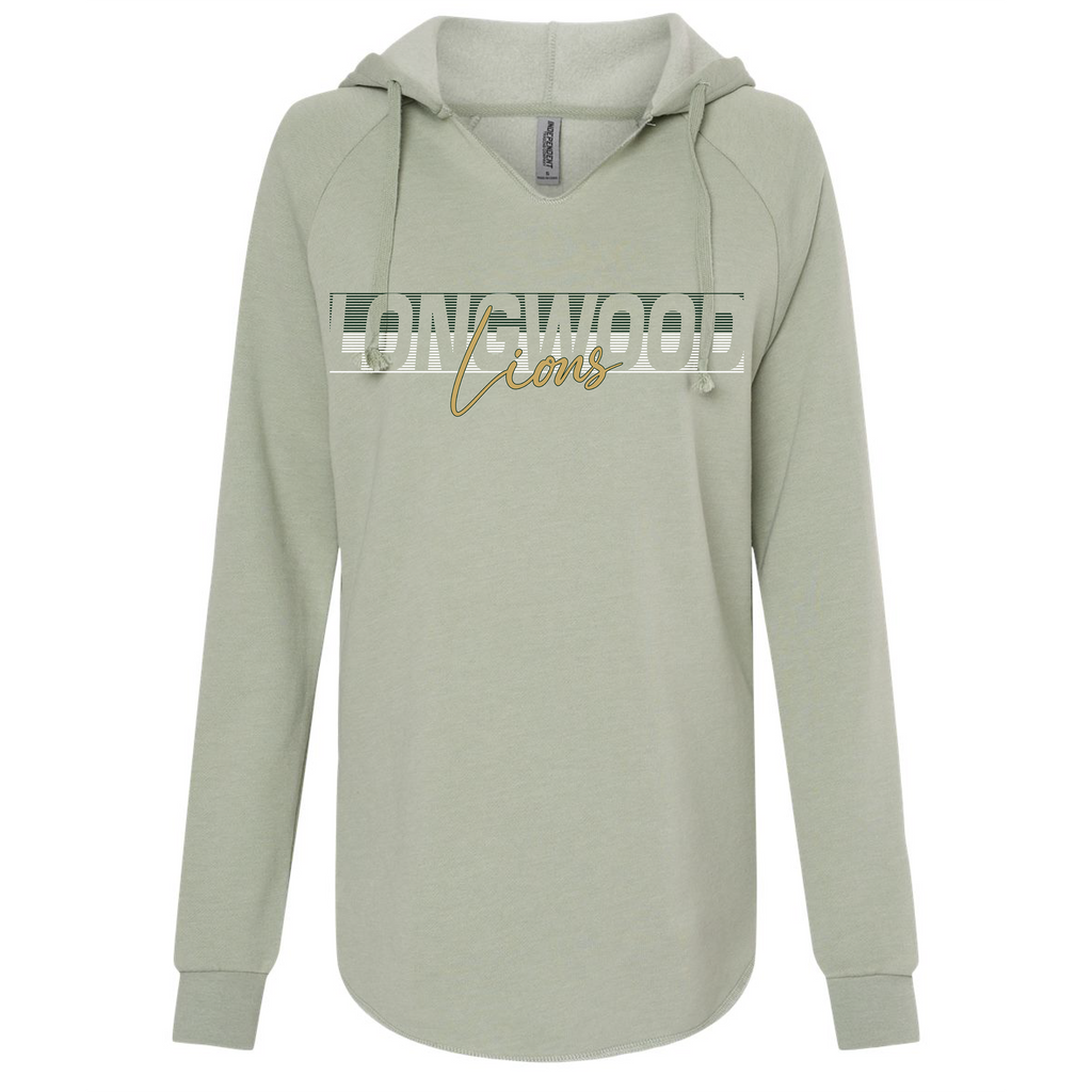 Women’s Lightweight California Wave Wash Hooded Sweatshirt - Sage - JHS Yearbook