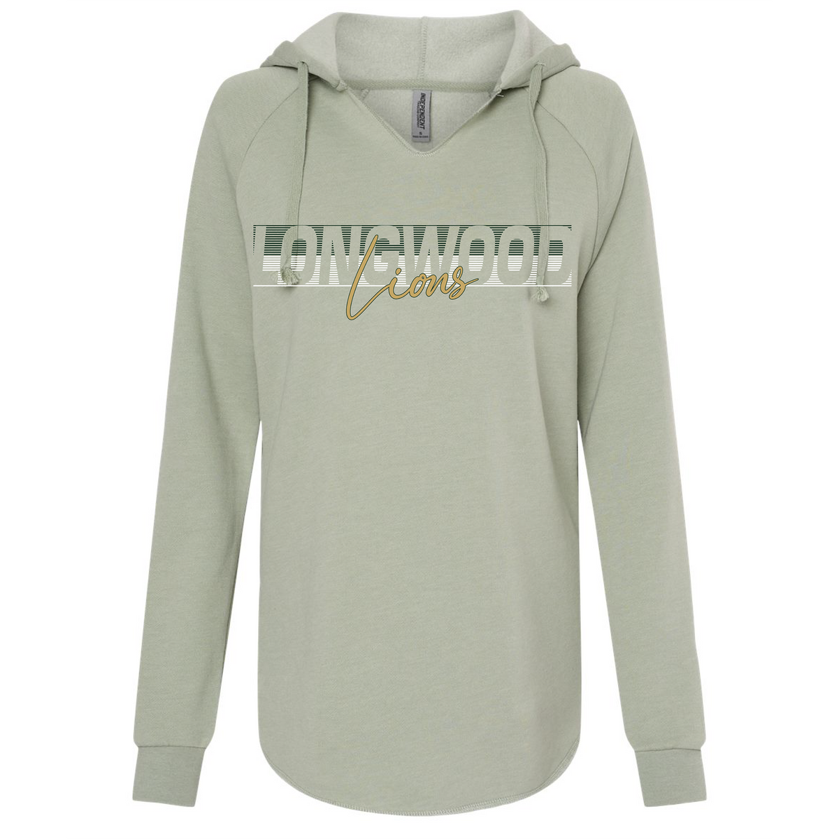 Women’s Lightweight California Wave Wash Hooded Sweatshirt - Sage - JHS Yearbook