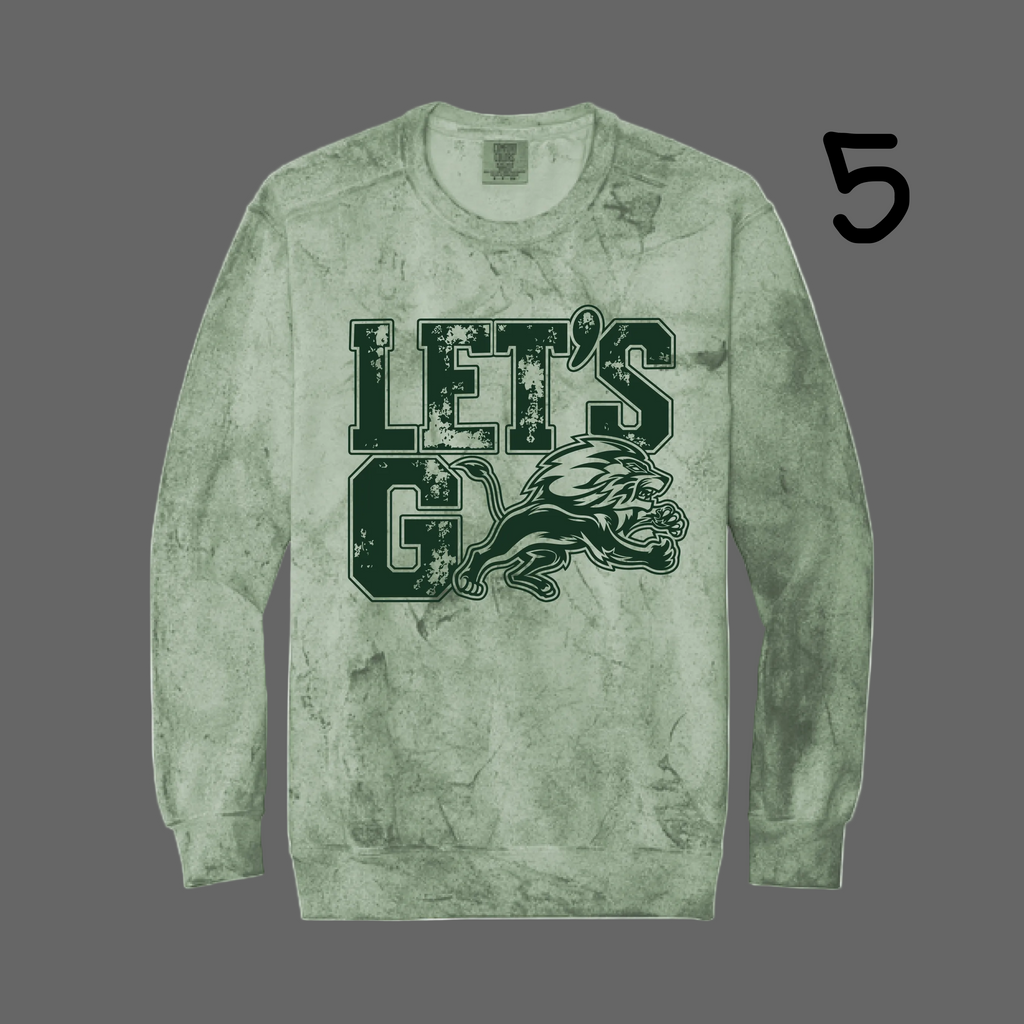Color Blast Crewneck Sweatshirt (FERN) - JHS Yearbook