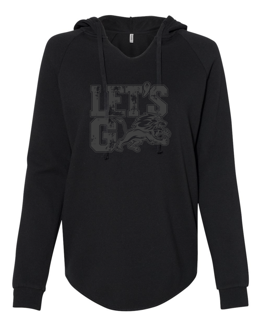 Women’s Lightweight California Wave Wash Hooded Sweatshirt - Black - JHS Yearbook