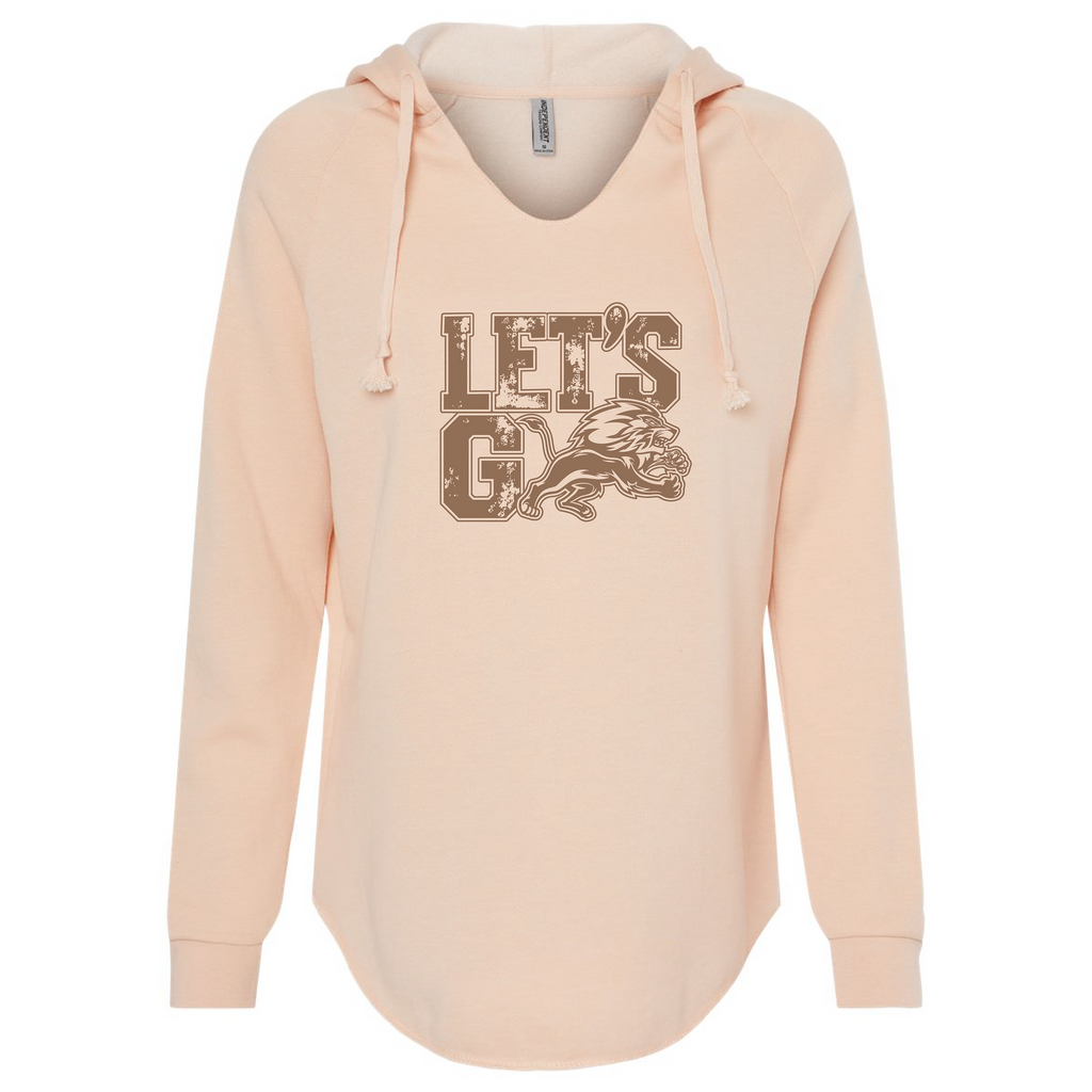 Women’s Lightweight California Wave Wash Hooded Sweatshirt - Blush - JHS Yearbook (Copy)