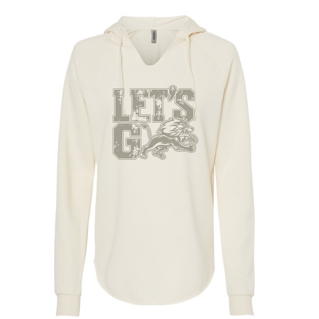 Women’s Lightweight California Wave Wash Hooded Sweatshirt - Bone - JHS Yearbook
