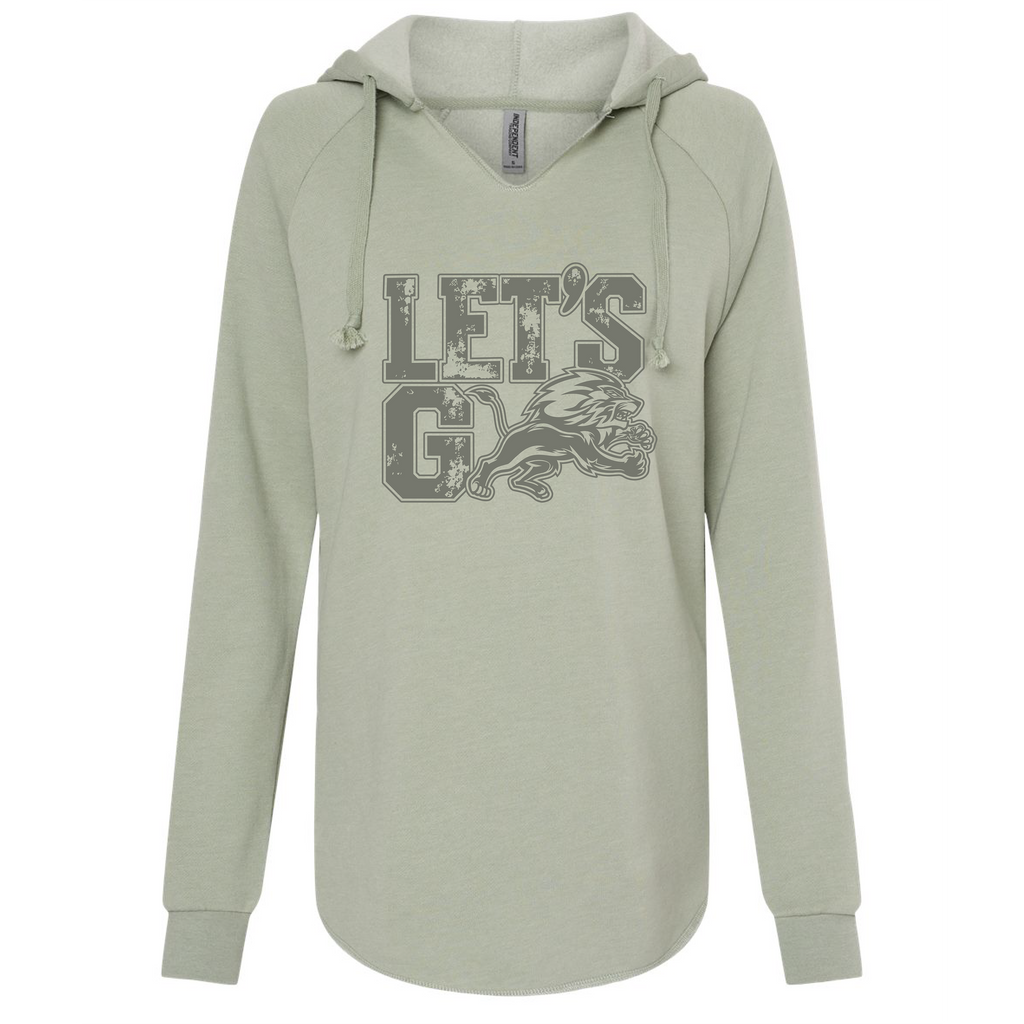 Women’s Lightweight California Wave Wash Hooded Sweatshirt - Sage - JHS Yearbook